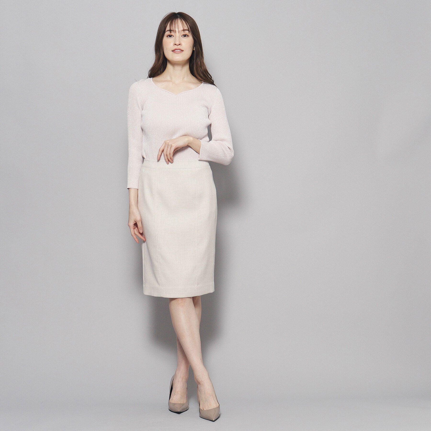 COUP DE CHANCE「【洗える／日本製】麻調タイトスカート」|スカート|