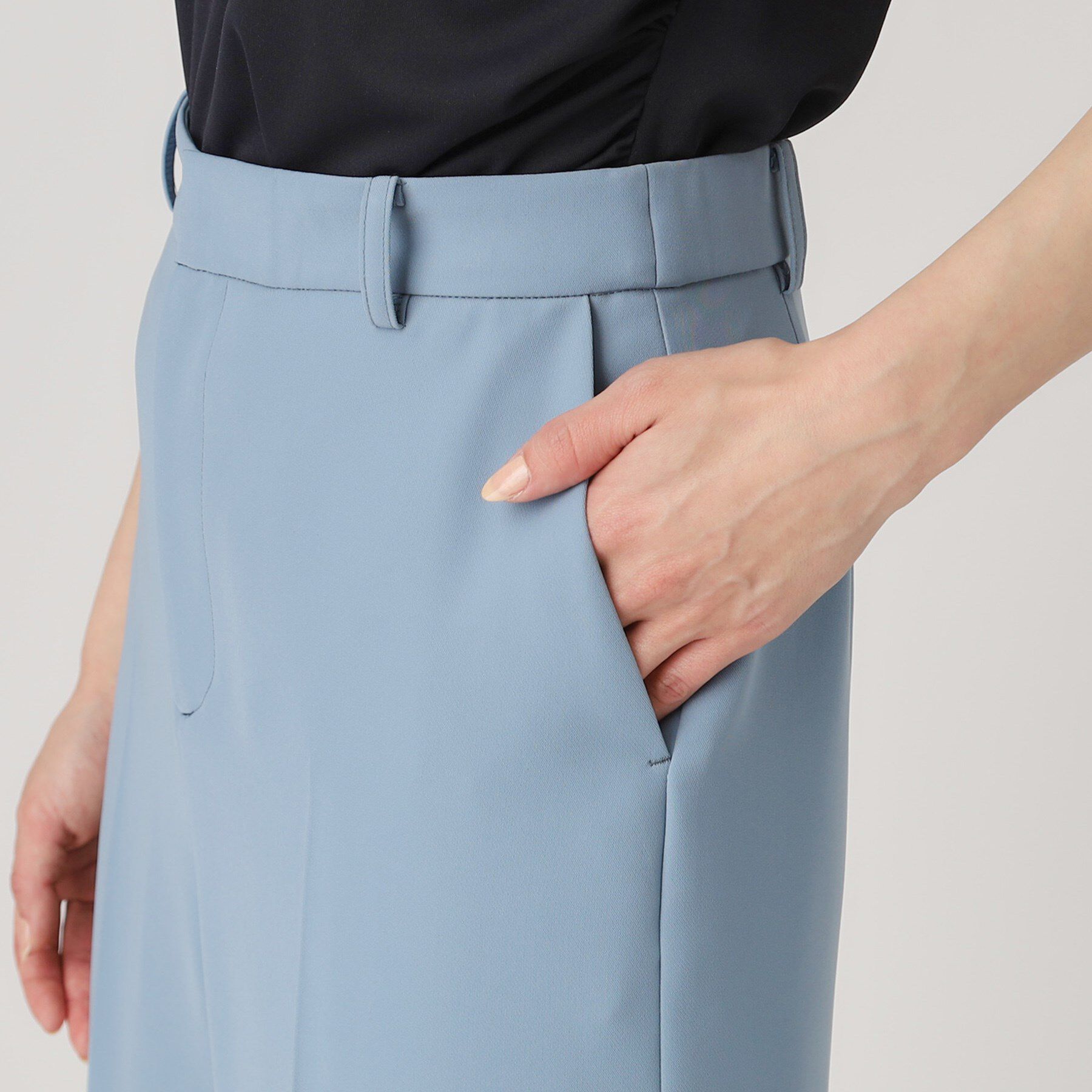 COUP DE CHANCE「【洗える／日本製／裏付き】センタープレス入ワイドパンツ」|その他|