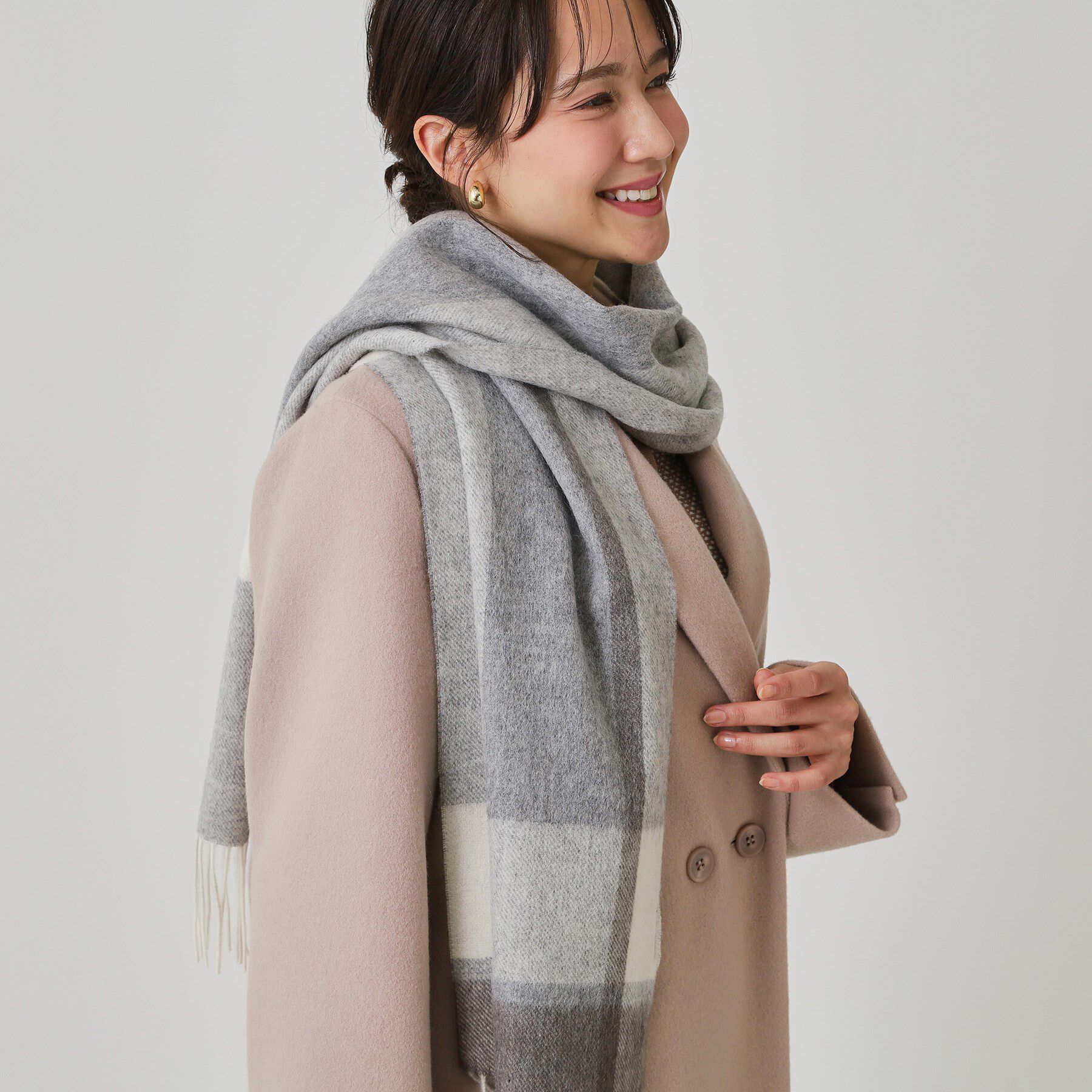 COUP DE CHANCE「ウールチェックマフラー」|ストール|