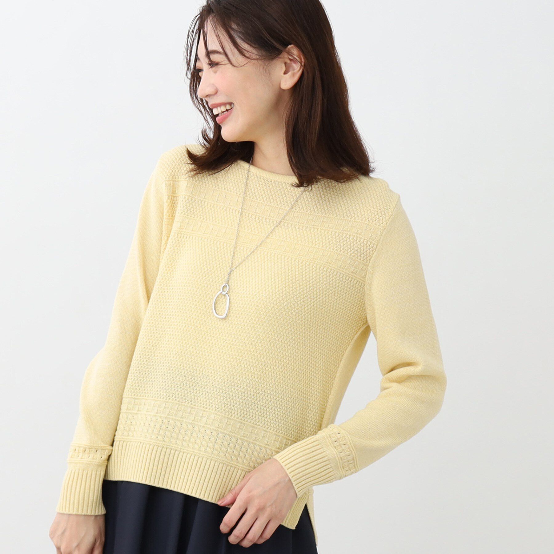 Reflect「【春SALE／手洗い可／すっきり細見え/コートインにおすすめ！】ラメニット」|ニット・セーター|