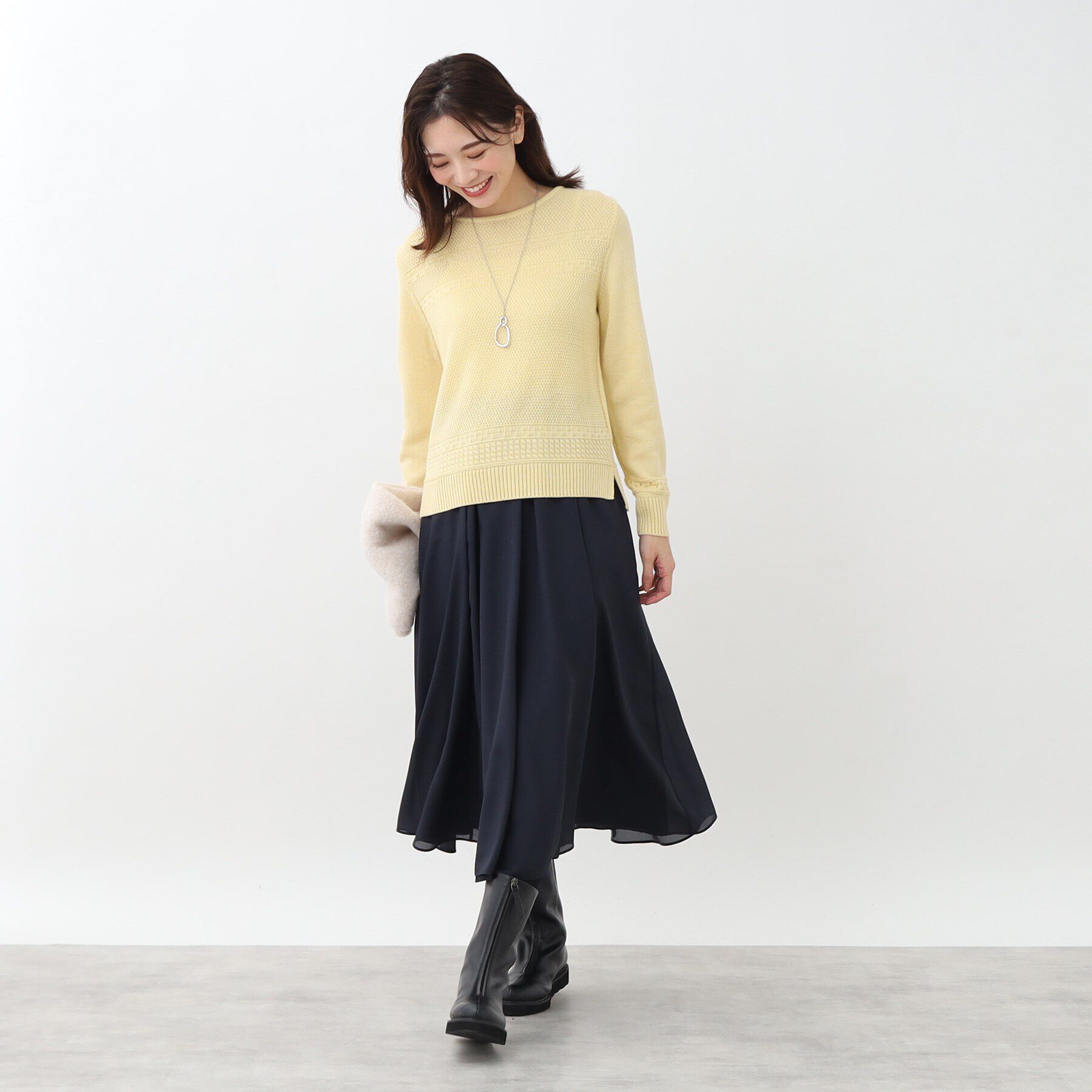 Reflect「【春SALE／手洗い可／すっきり細見え/コートインにおすすめ！】ラメニット」|ニット・セーター|