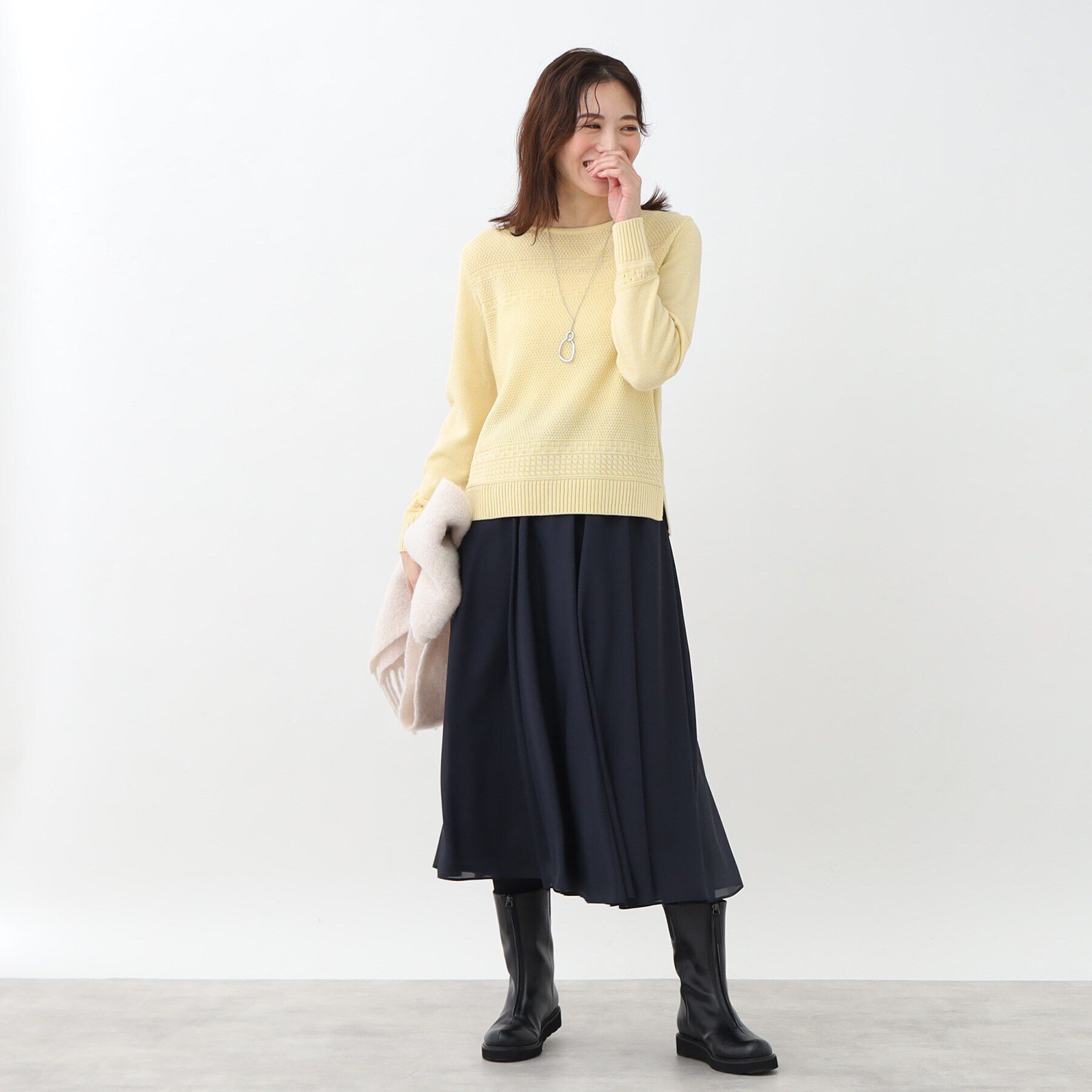 Reflect「【春SALE／手洗い可／すっきり細見え/コートインにおすすめ！】ラメニット」|ニット・セーター|