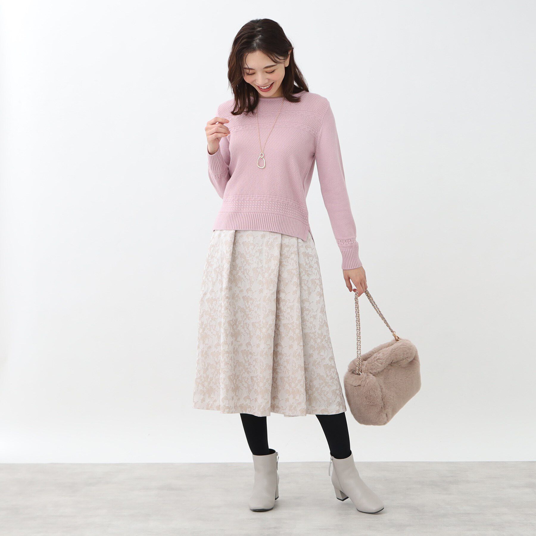 Reflect「【春SALE／手洗い可／すっきり細見え/コートインにおすすめ！】ラメニット」|ニット・セーター|