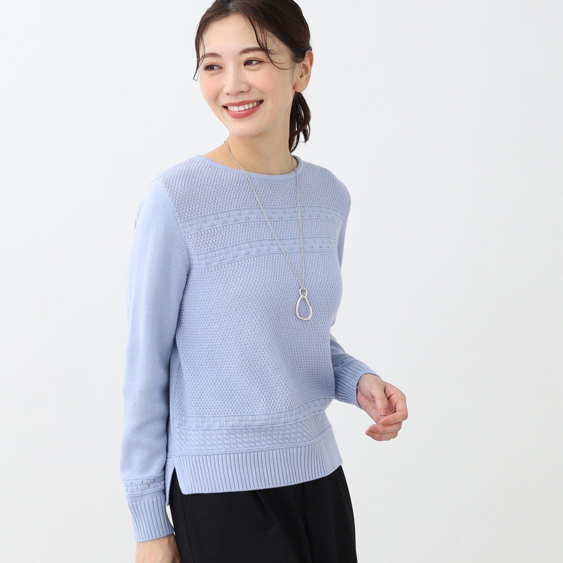 Reflect「【春SALE／手洗い可／すっきり細見え/コートインにおすすめ！】ラメニット」|ニット・セーター|