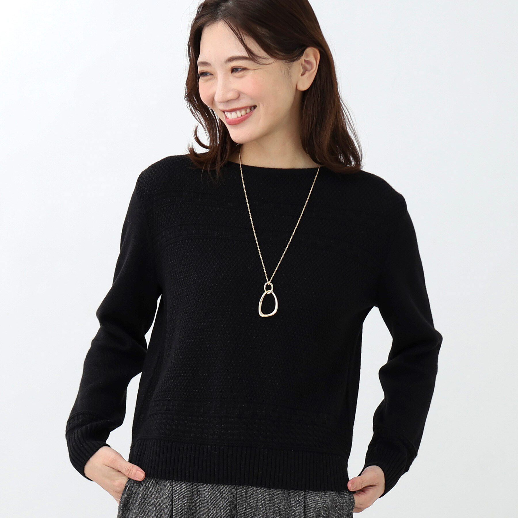 Reflect「【春SALE／手洗い可／すっきり細見え/コートインにおすすめ！】ラメニット」|ニット・セーター|