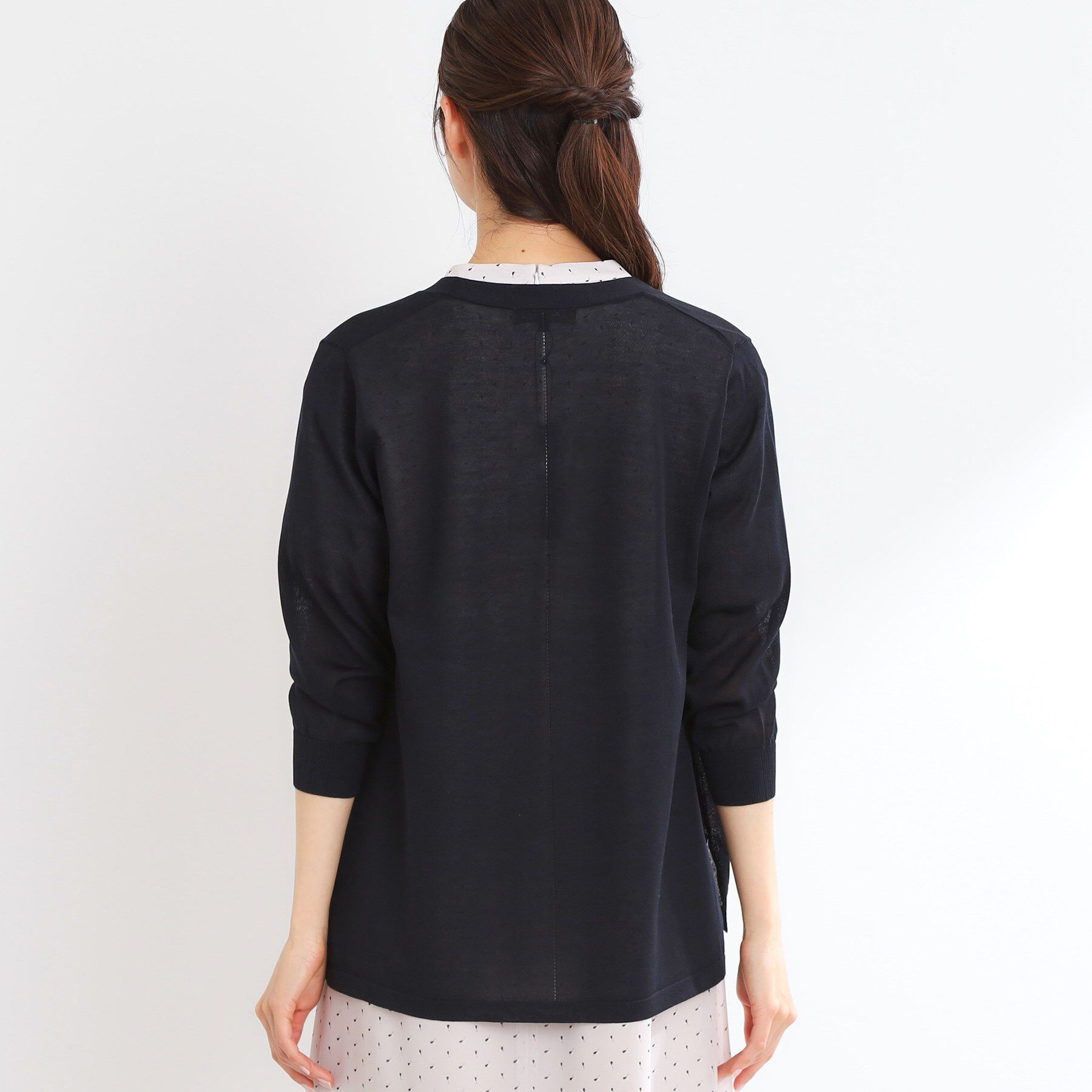 Reflect「【WEB先行カラーあり／手洗い可】涼しげスリットカーディガン」|カーディガン|