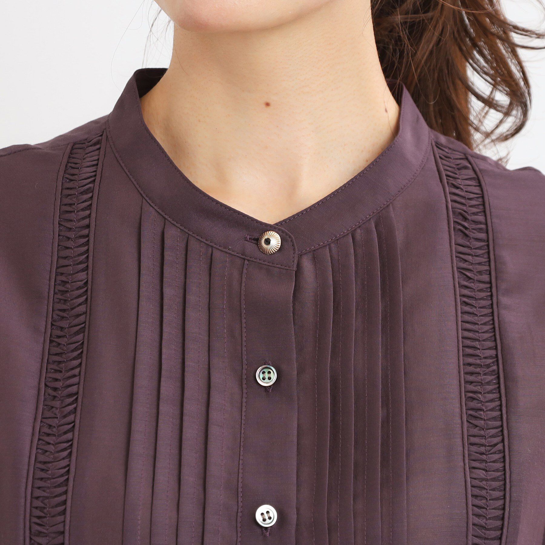 Reflect「【選べる7色◎／手洗い可】フロントピンタックデザインブラウス」|シャツ・ブラウス|