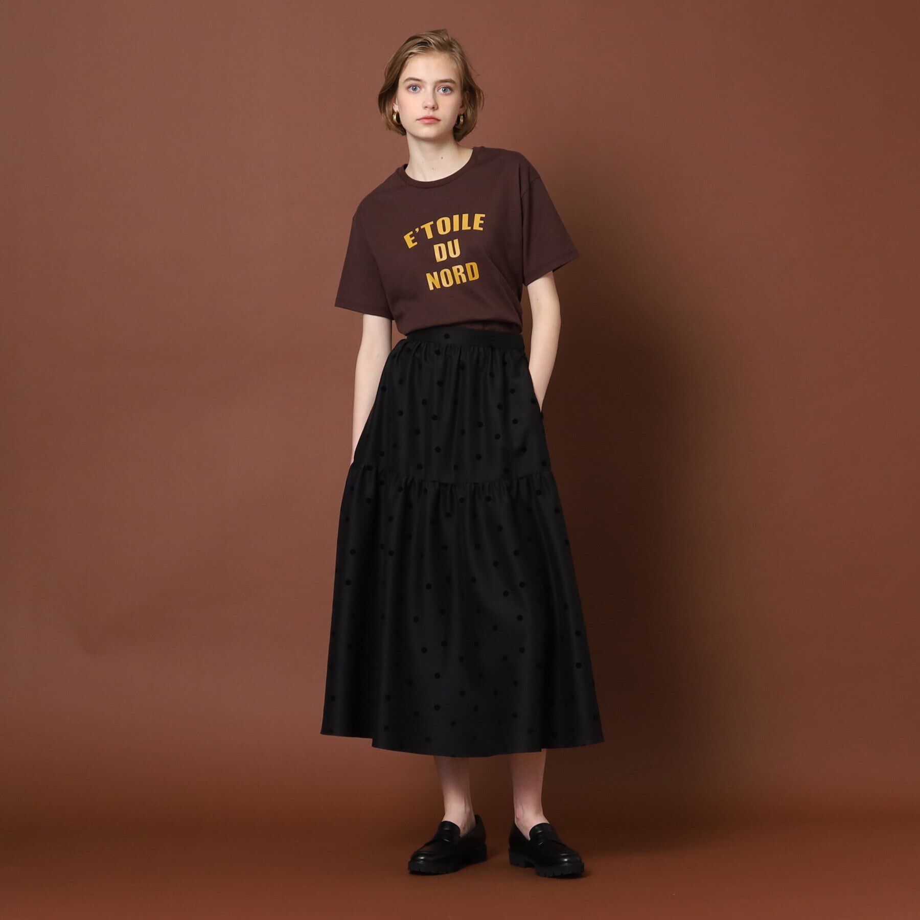 DRESSTERIOR「フロッキードットタフタスカート」|スカート|