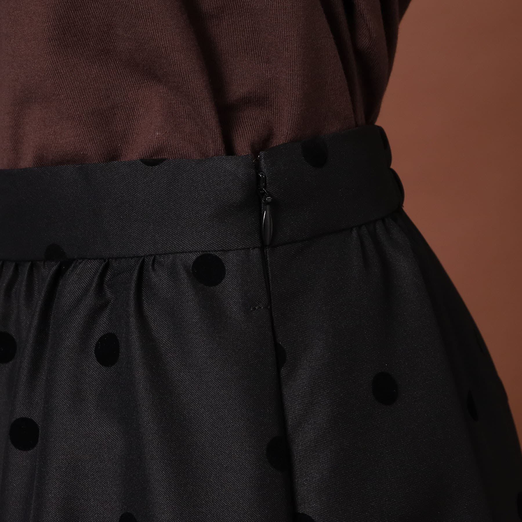 DRESSTERIOR「フロッキードットタフタスカート」|スカート|