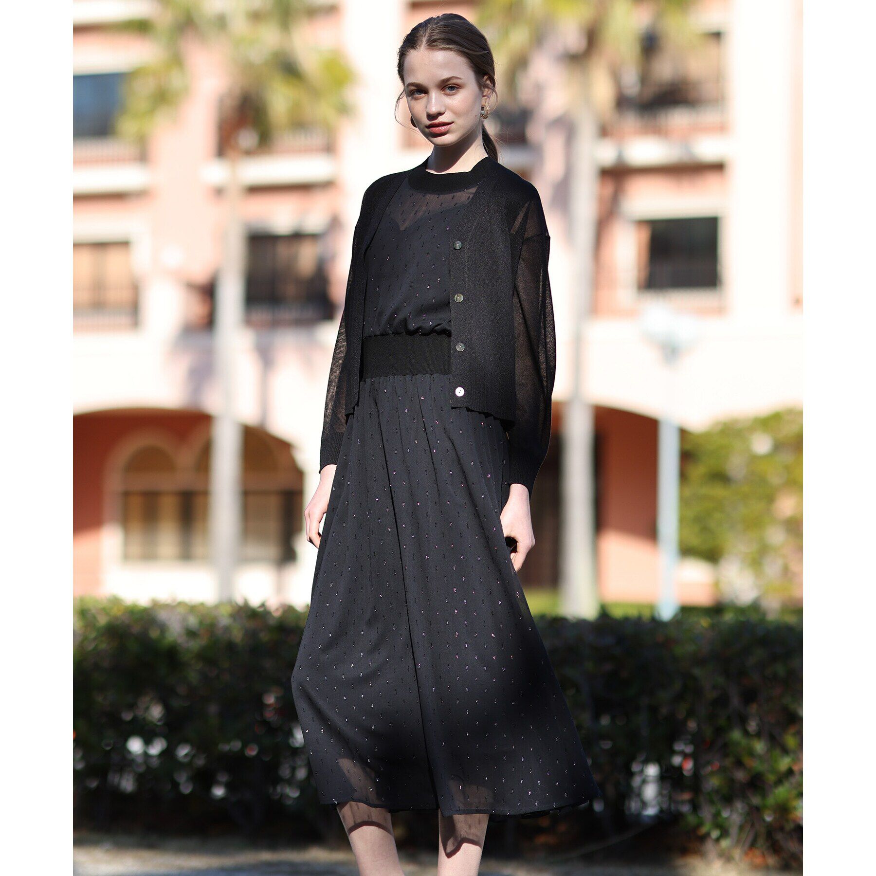 DRESSTERIOR「◆【通勤・行事対応可能/洗える】フィルムドットワンピース」|ワンピース|