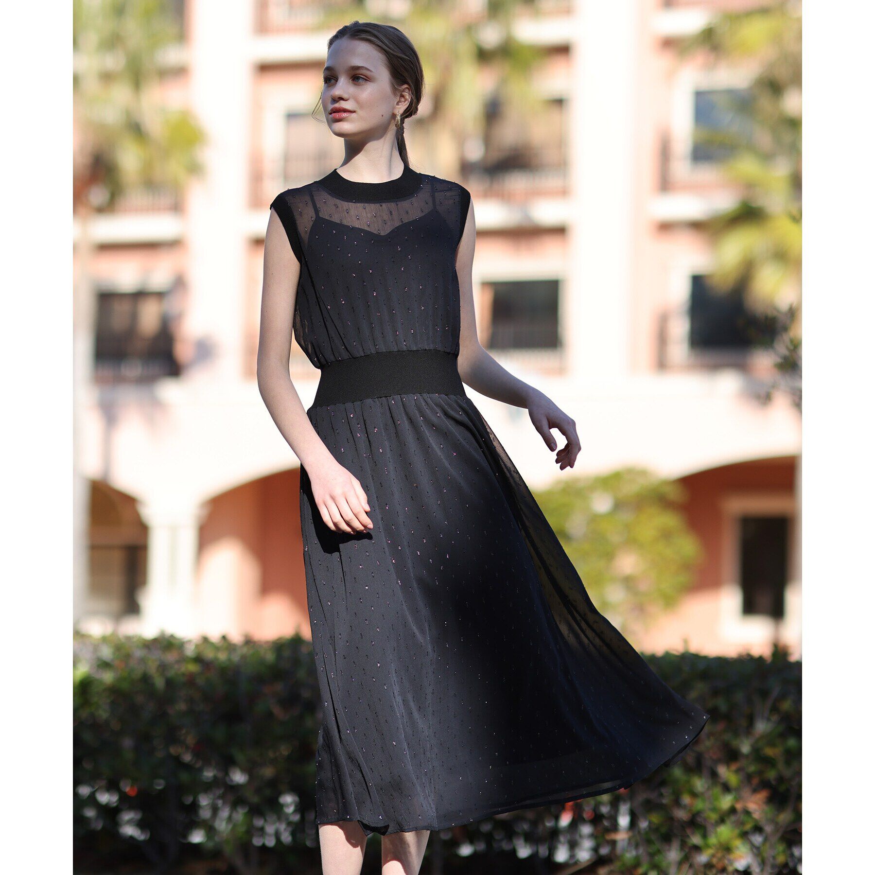 DRESSTERIOR「◆【通勤・行事対応可能/洗える】フィルムドットワンピース」|ワンピース|