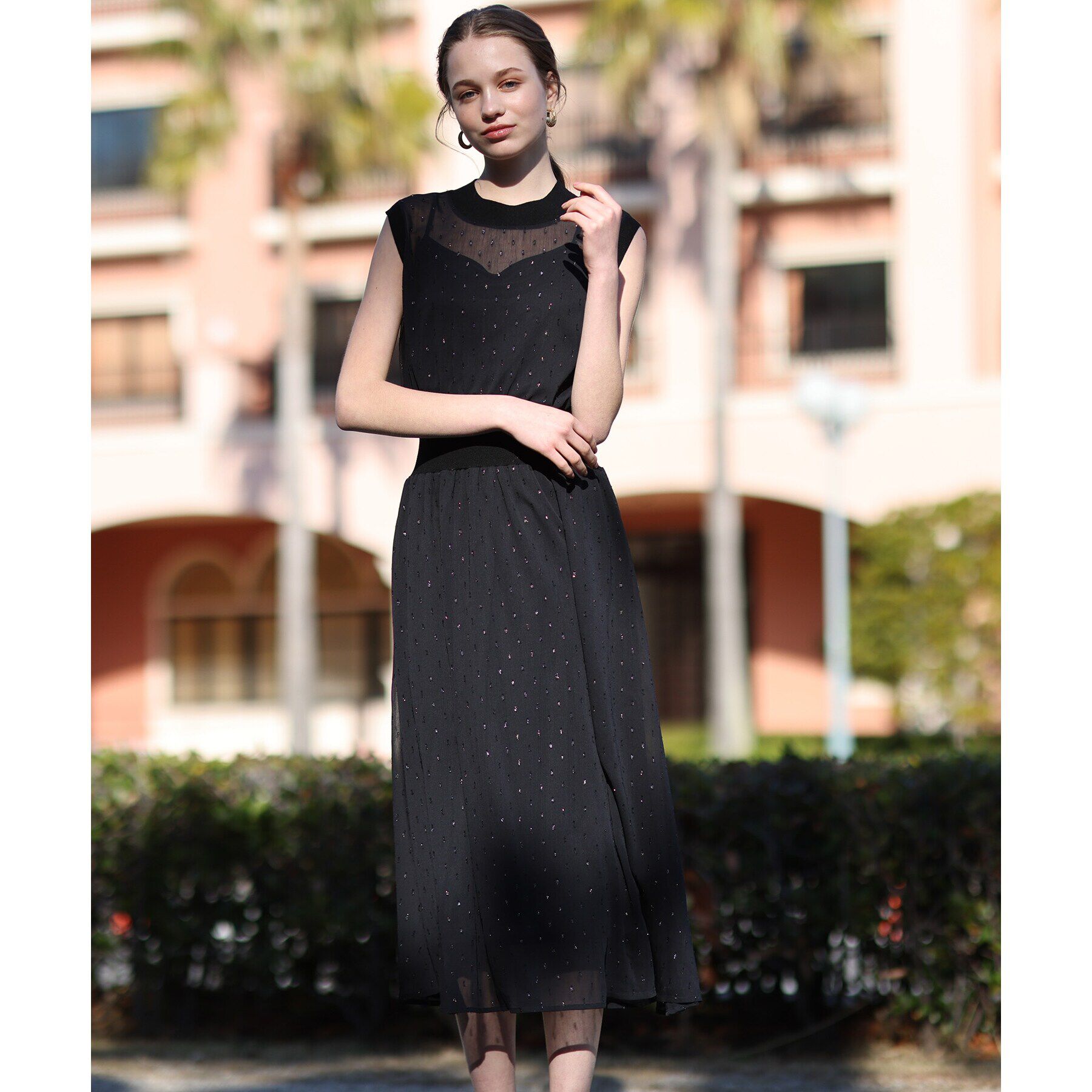 DRESSTERIOR「◆【通勤・行事対応可能/洗える】フィルムドットワンピース」|ワンピース|