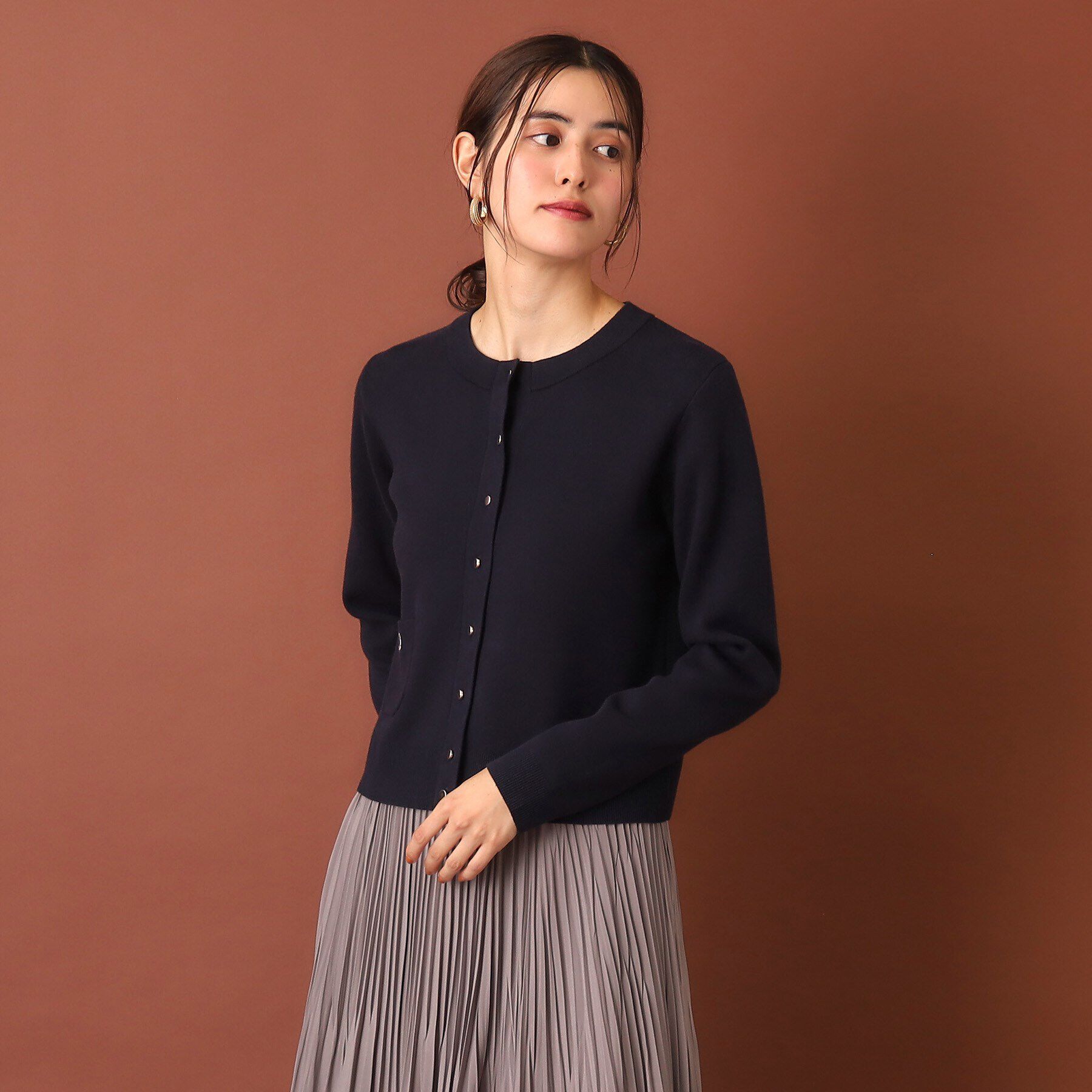 DRESSTERIOR「ウォッシャブルコットンカシミヤ混カーディガン」|カーディガン|