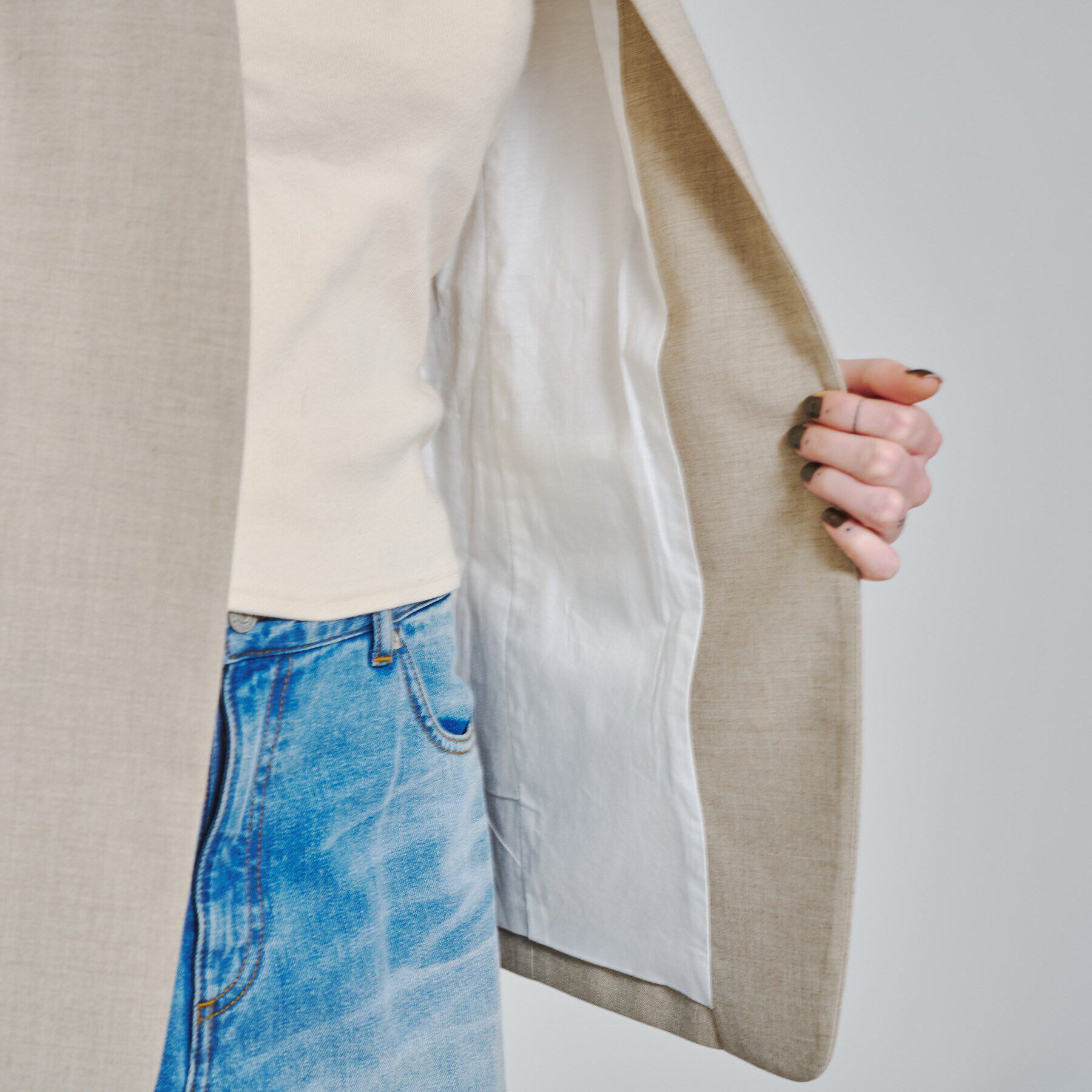 DRESSTERIOR「【スタイリスト福田麻琴さんコラボ】ノーカラージャケット」|ノーカラージャケット|