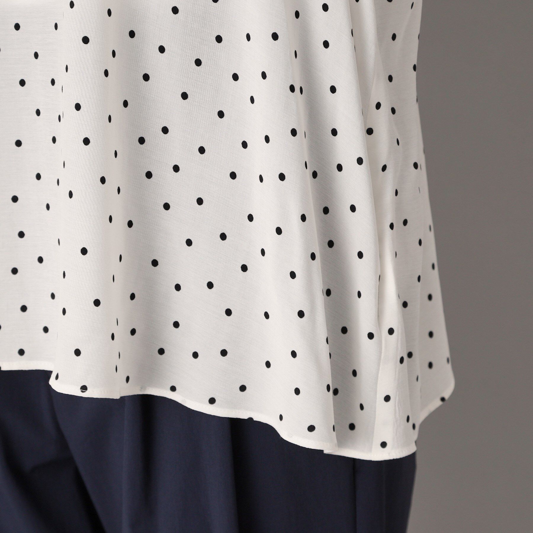 DRESSTERIOR「【洗える/日本製】ドットPTボリュームスリーブブラウス」|シャツ・ブラウス|