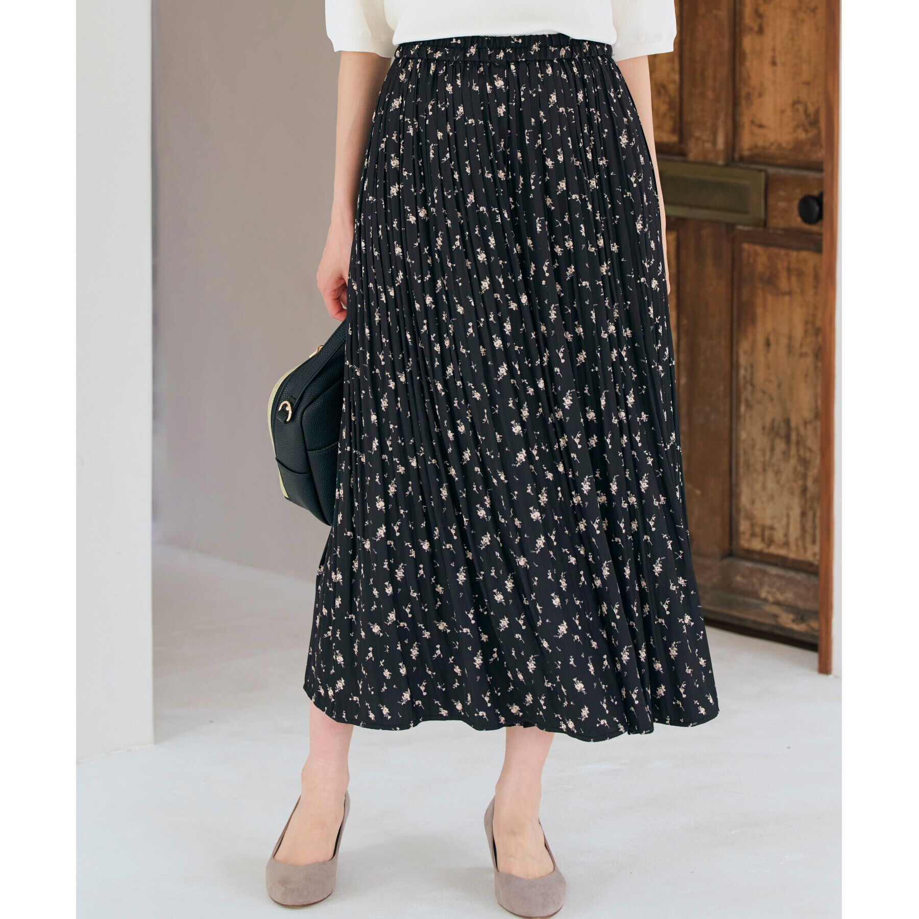 grove「割線風プリーツスカーチョ」|その他|ブラック(319)