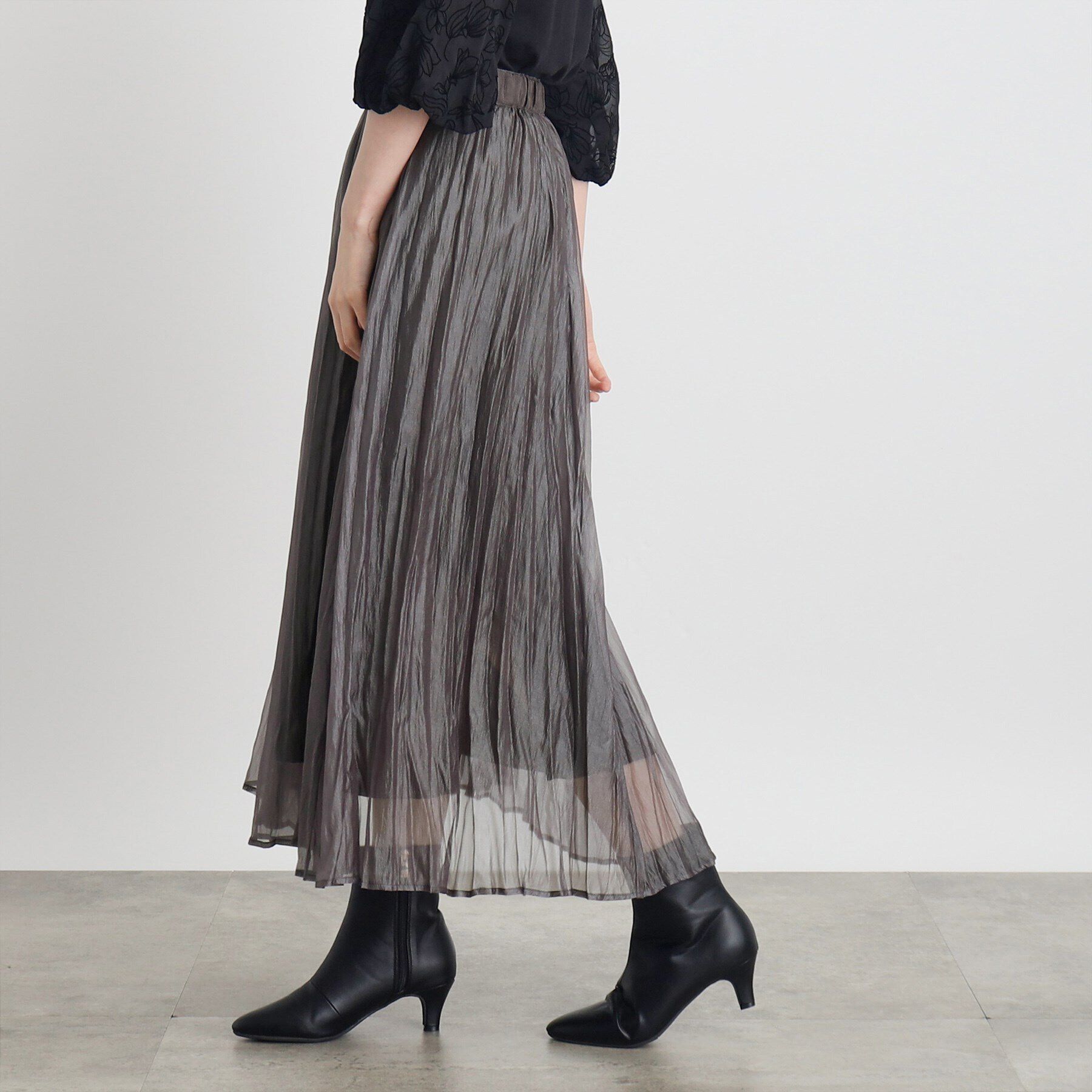 grove「オーガンジープリーツスカート」|スカート|