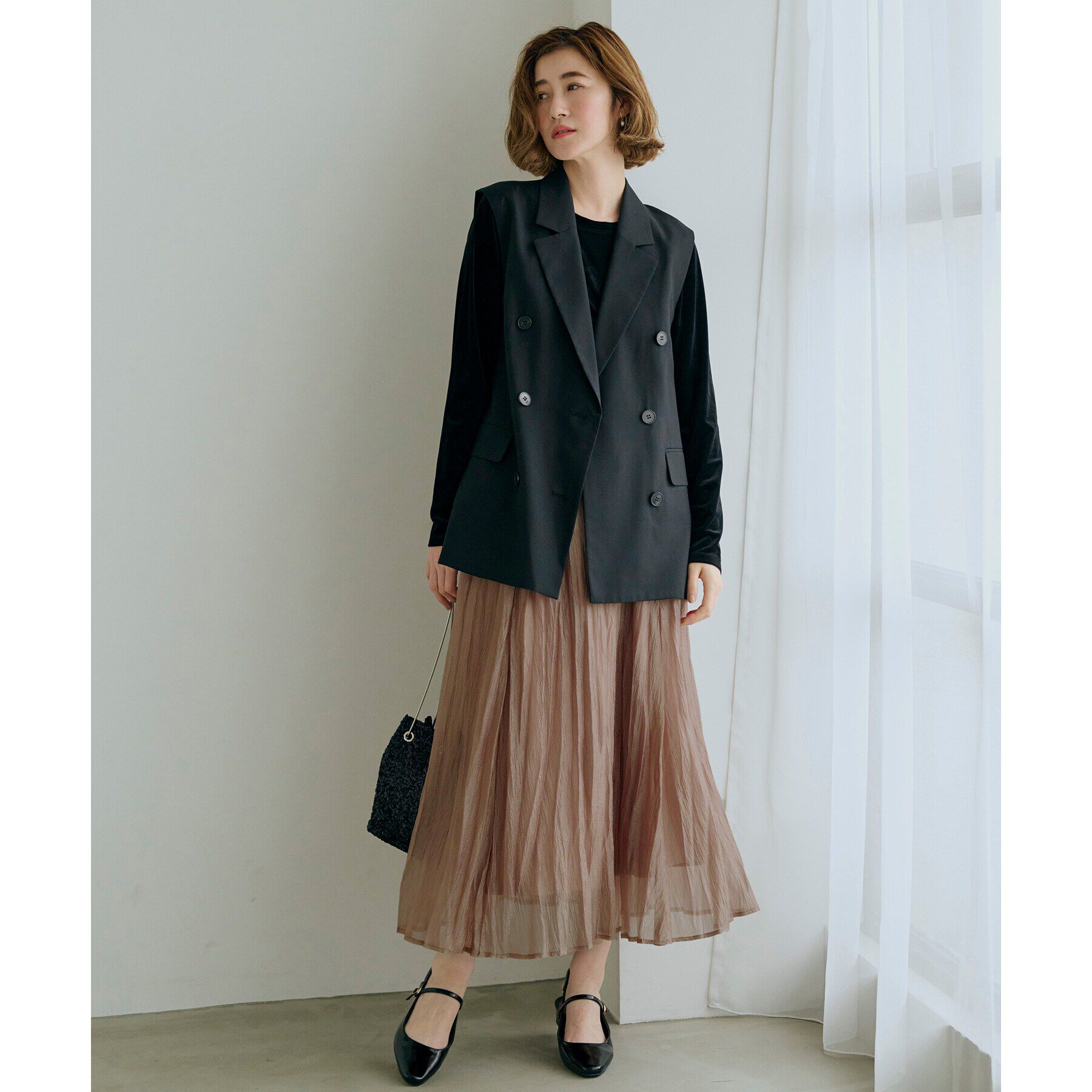 grove「オーガンジープリーツスカート」|スカート|