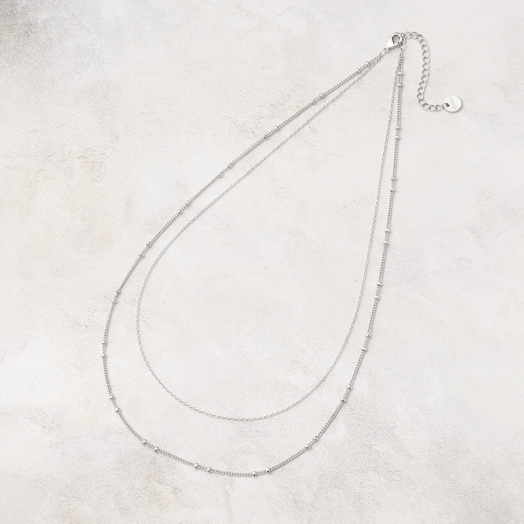 grove「デザインチェーン2連ショートネック」|ネックレス|シルバー(006)