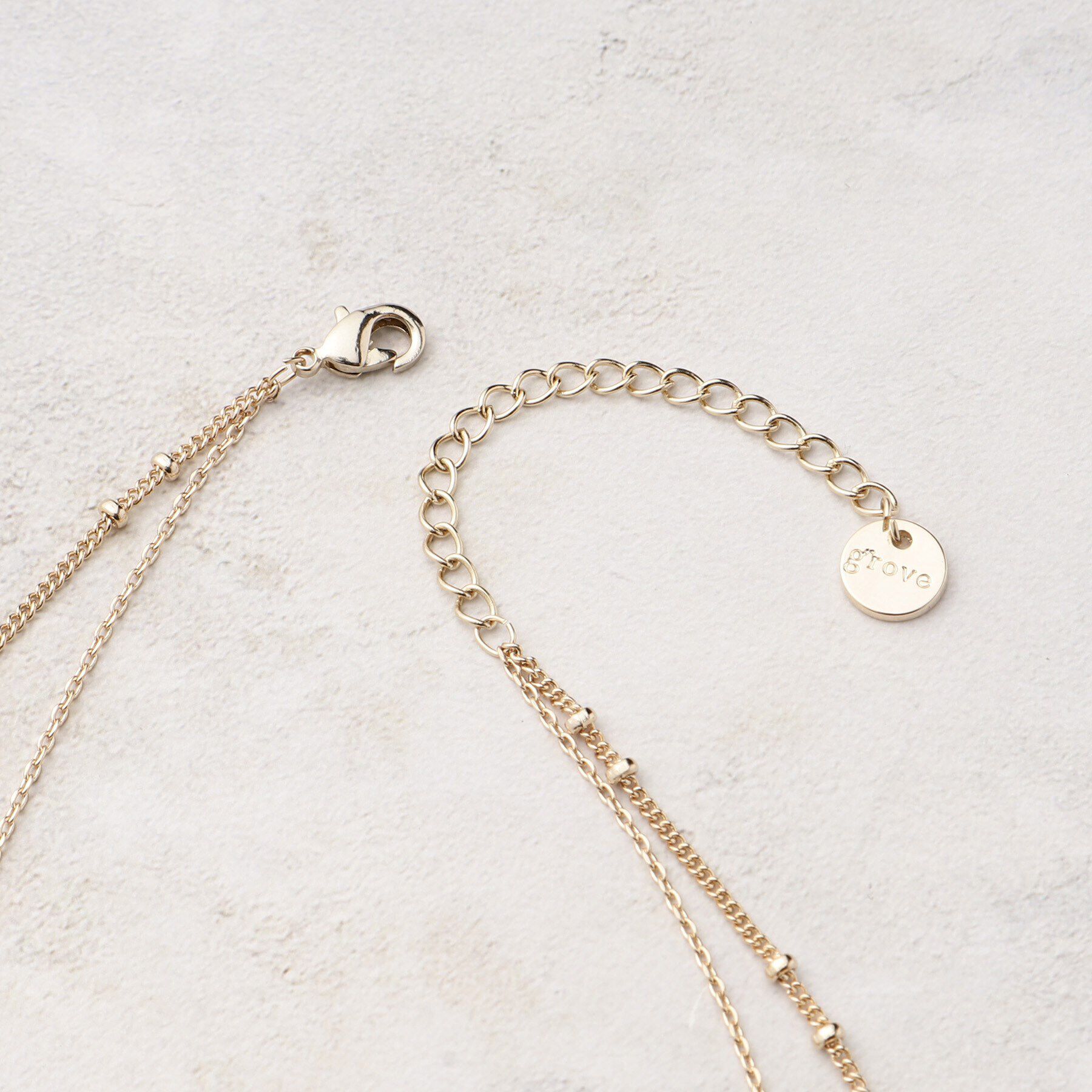 grove「デザインチェーン2連ショートネック」|ネックレス|