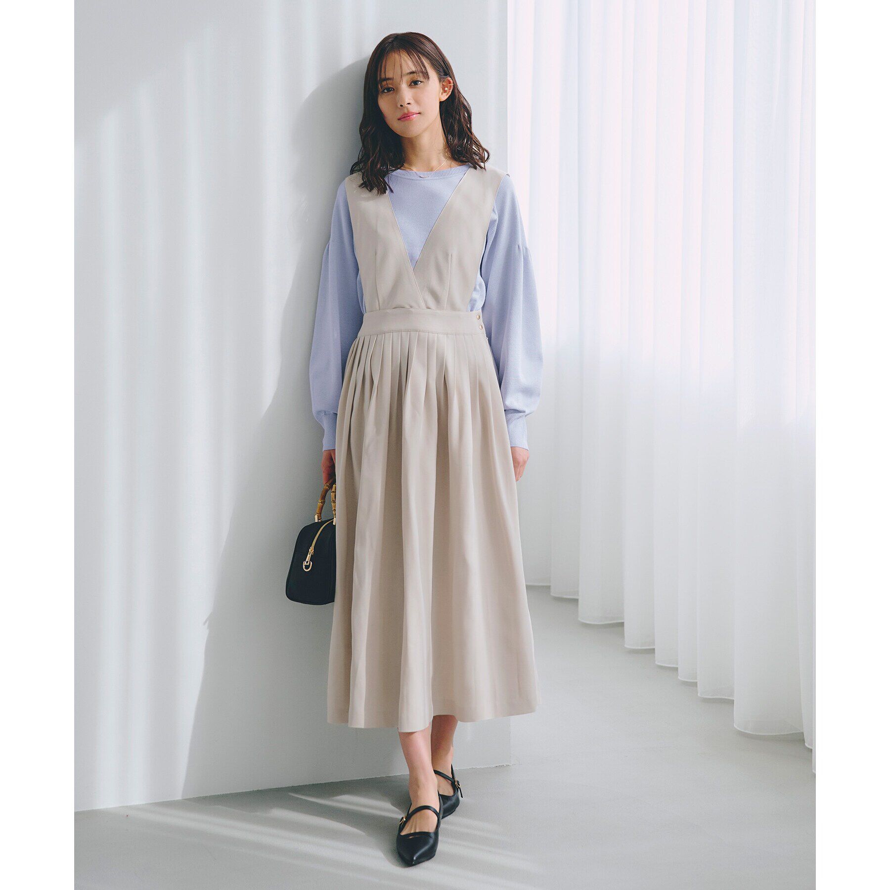 grove「2WAYクラシカルジャンパードレス」|ワンピース|グレージュ(050)