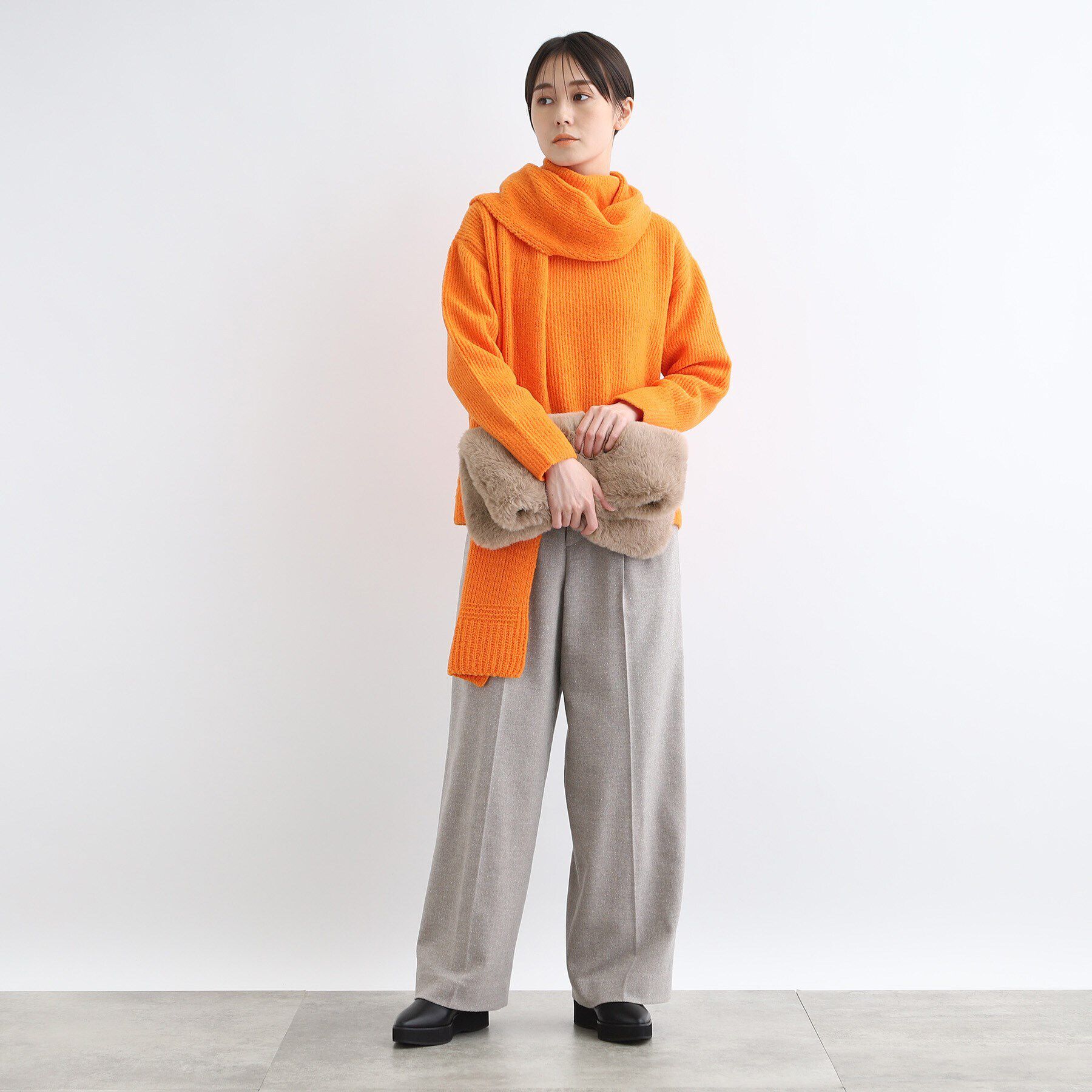 INDIVI「【フェイクファー】ウィンタートートバッグ」|トートバッグ|