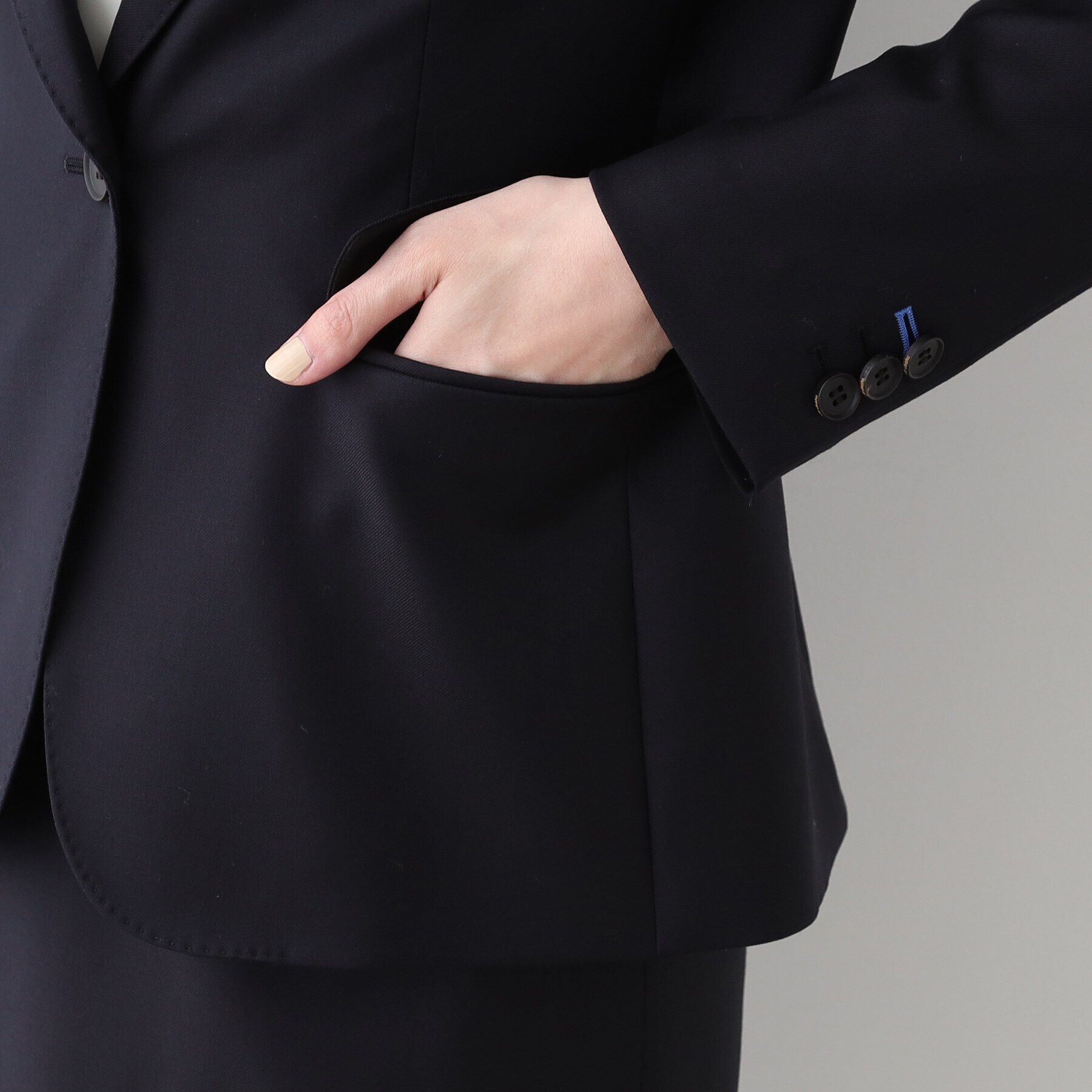 INDIVI「【日本製／インポート素材】ウールストレッチ テーラードカラージャケット」|スーツ|