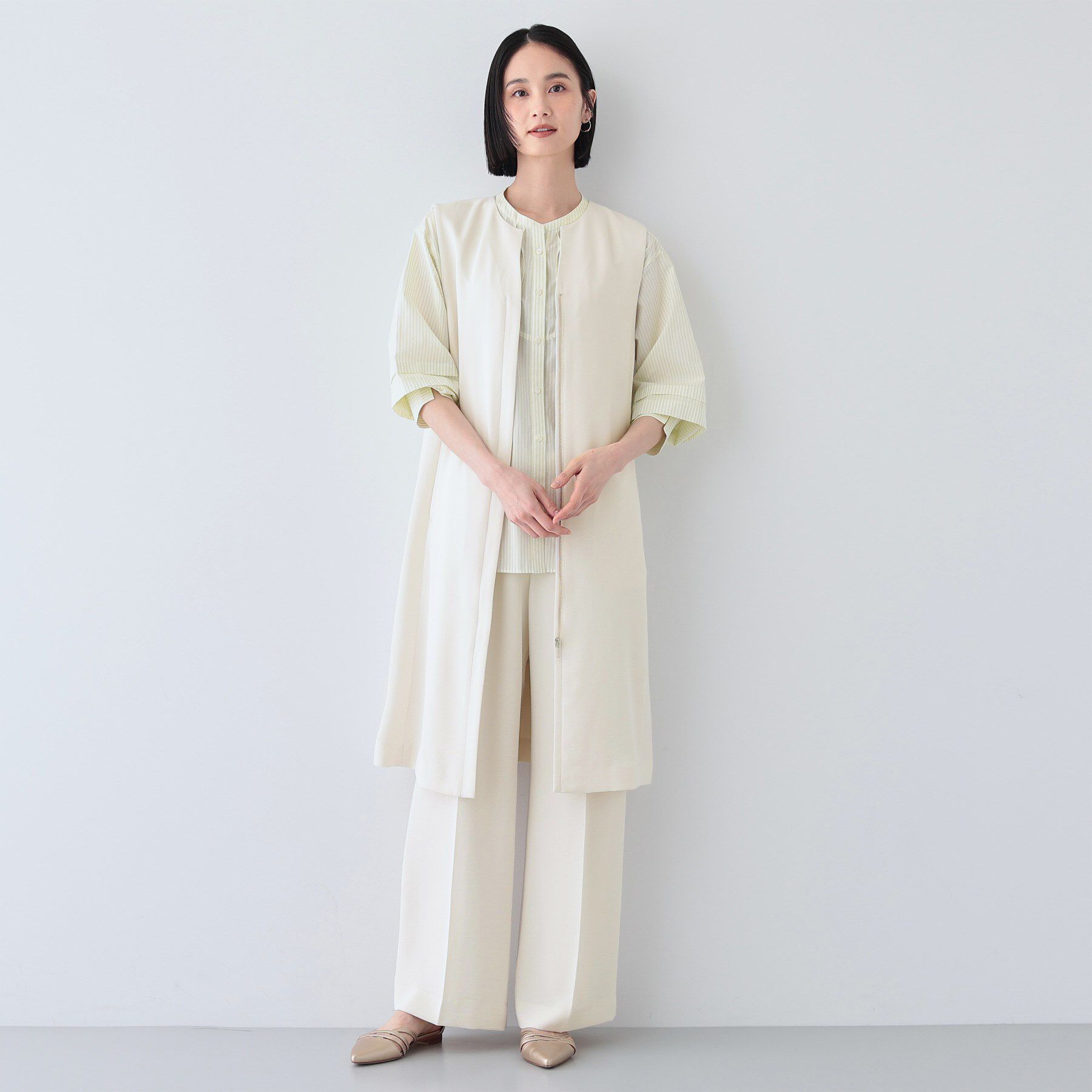 INDIVI「【着る日傘/遮熱/UVケア】ワイドパンツ」|スーツ|