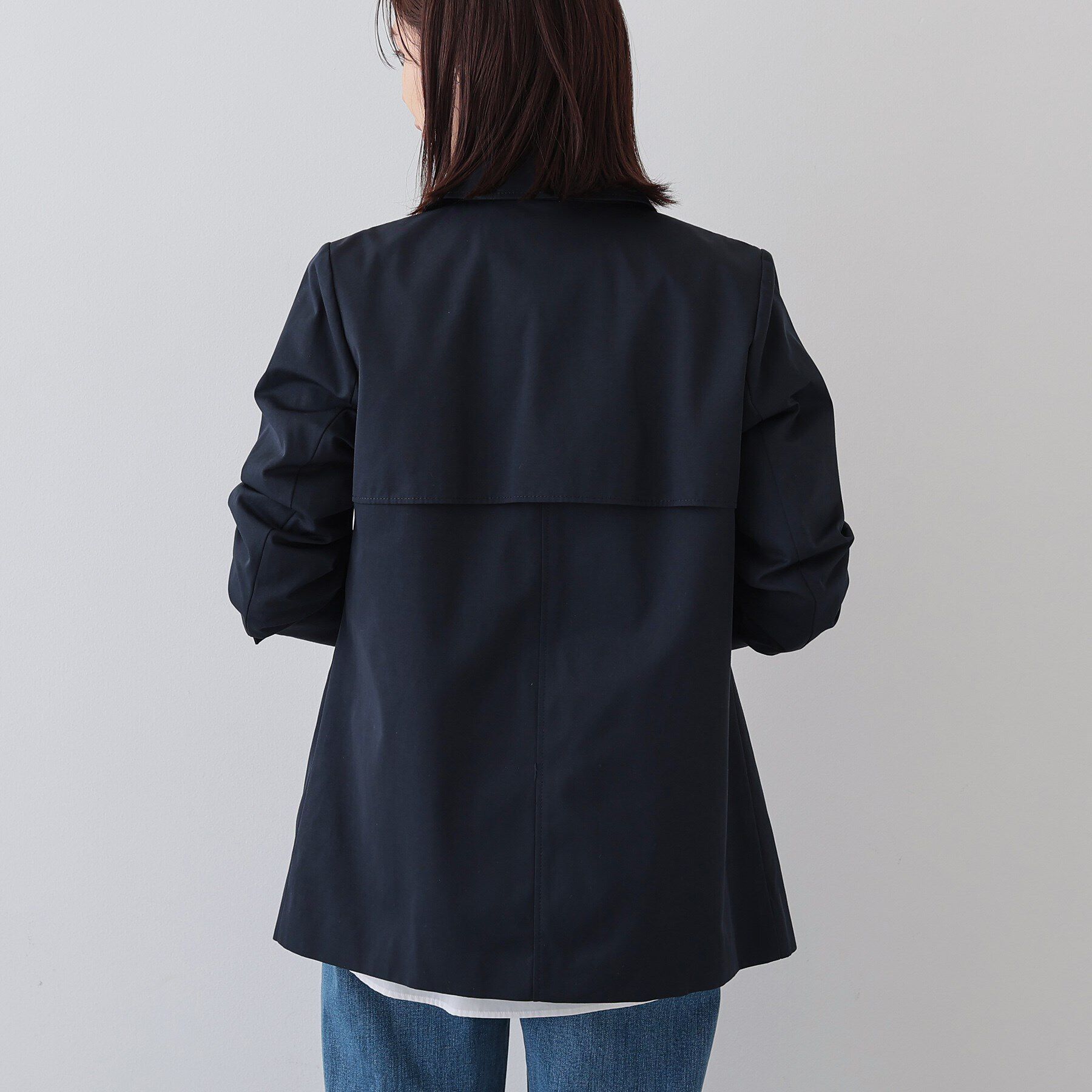 INDIVI「【撥水／UVケア】ミドル丈トレンチコート」|トレンチコート|