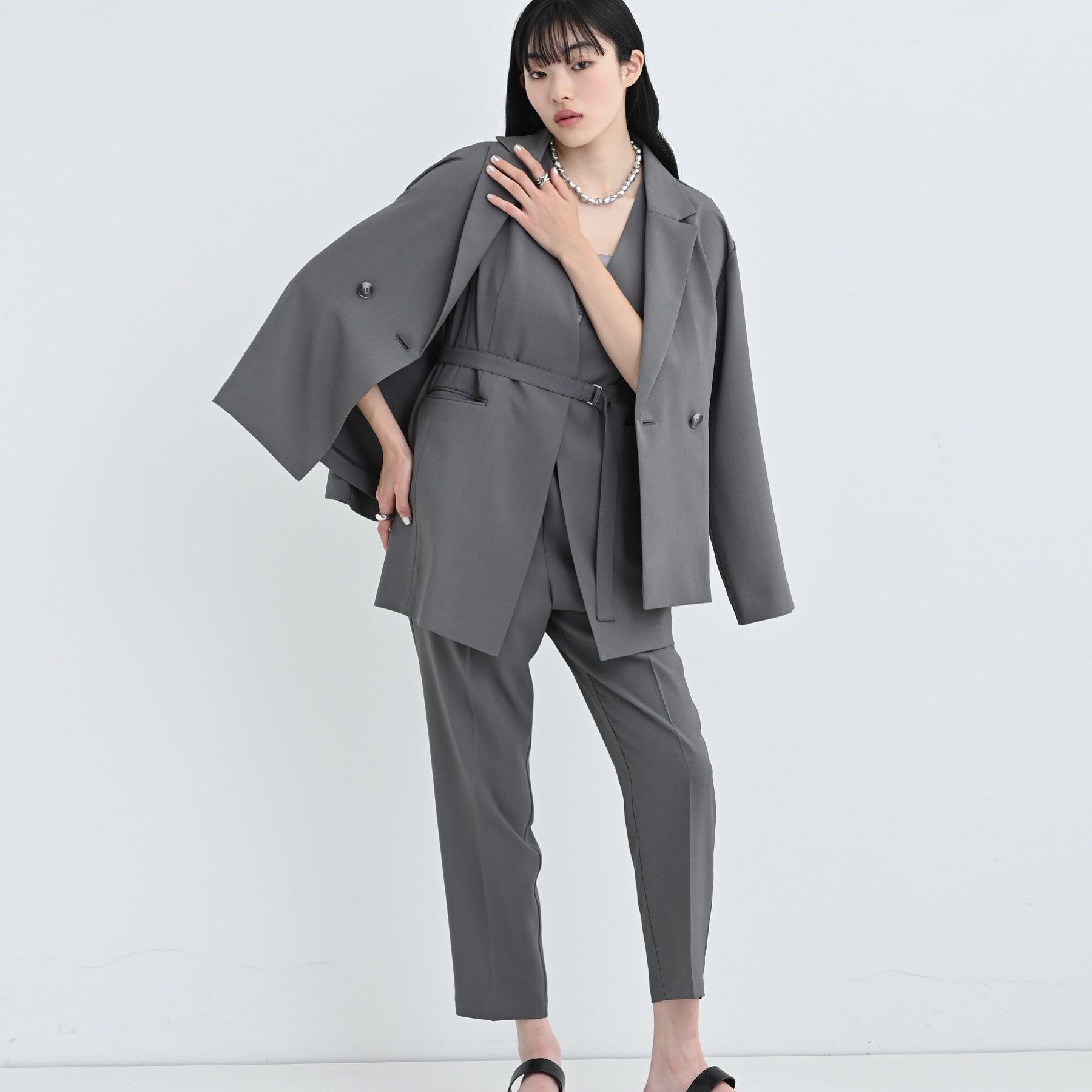 GALLEST「【セットアップ可】モードフィットダブルボタンジャケット【カセット服/オケージョン/通勤】」|テーラードジャケット|