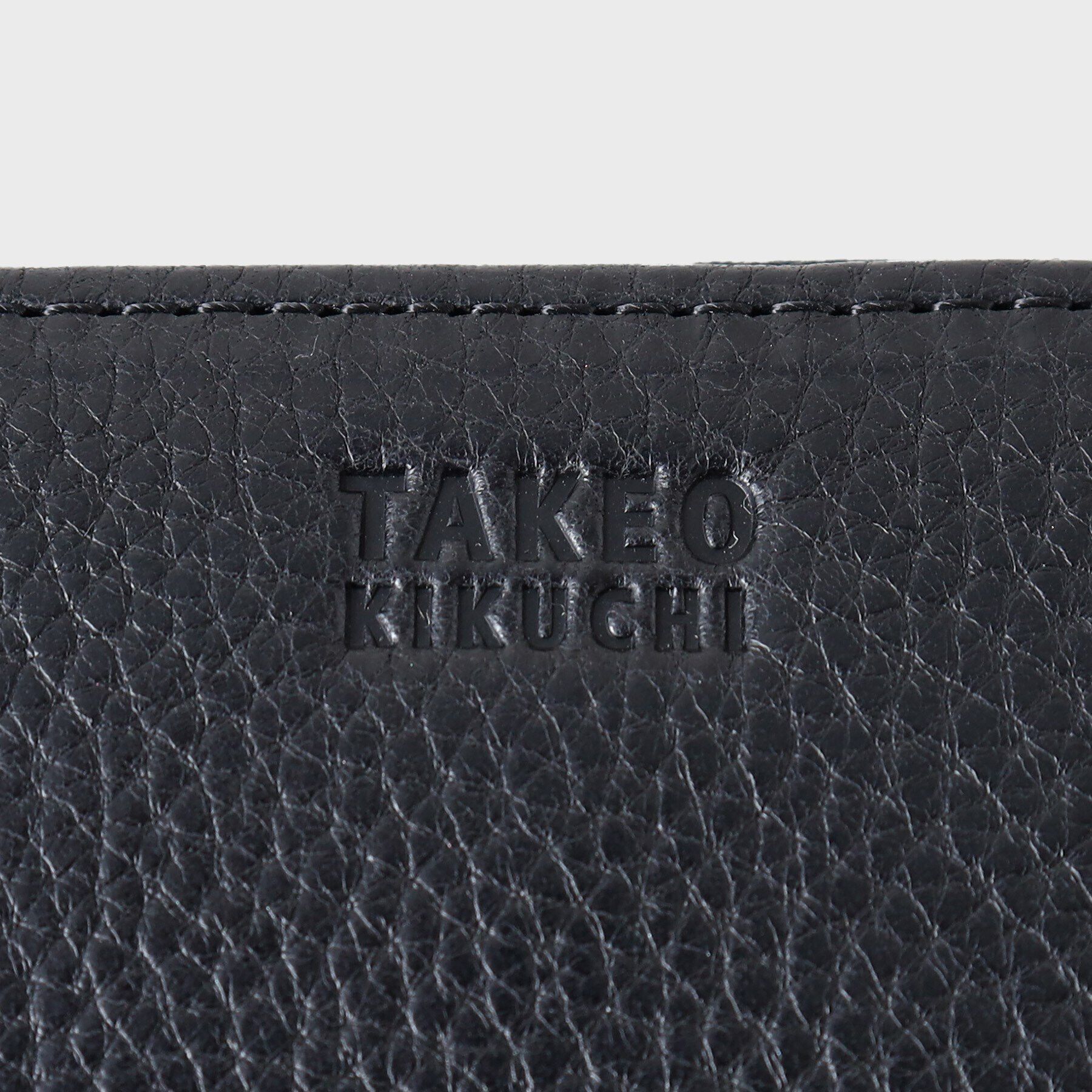 TAKEO KIKUCHI「イタリアンブラックレザー 3方ラウンド長財布」|財布|