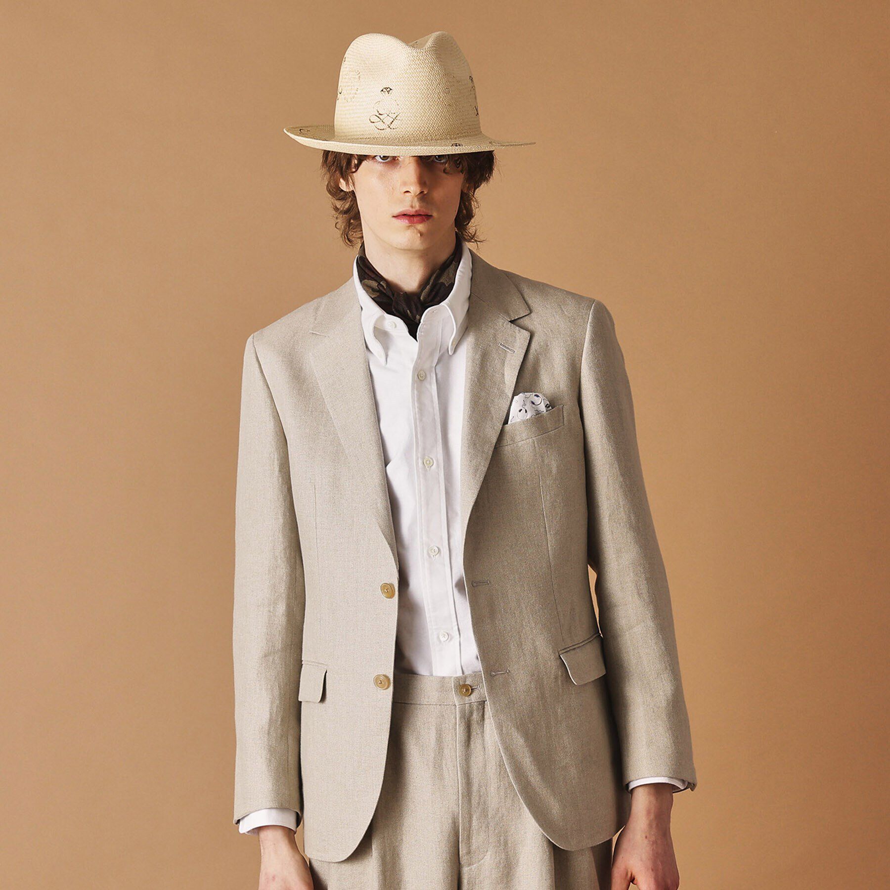 40CARATS&525「リネン テーラードジャケット」|テーラードジャケット|アイボリー(004)