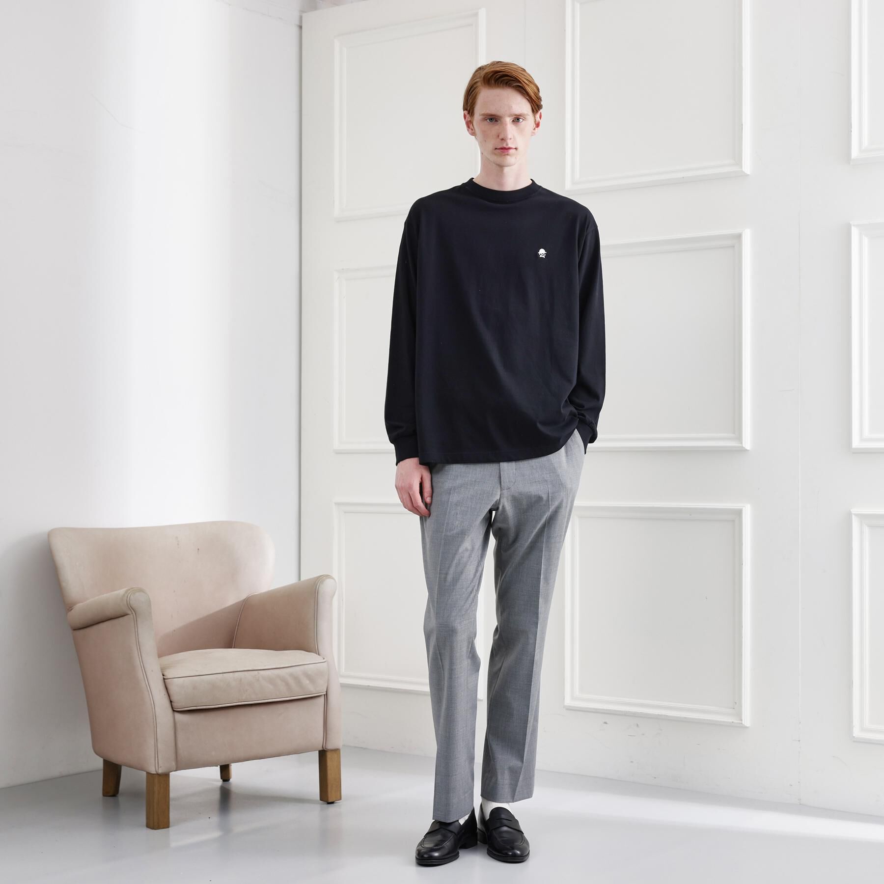 TAKEO KIKUCHI「【LIMITED】ワンポイント刺繍 長袖Tシャツ」|Tシャツ・カットソー|