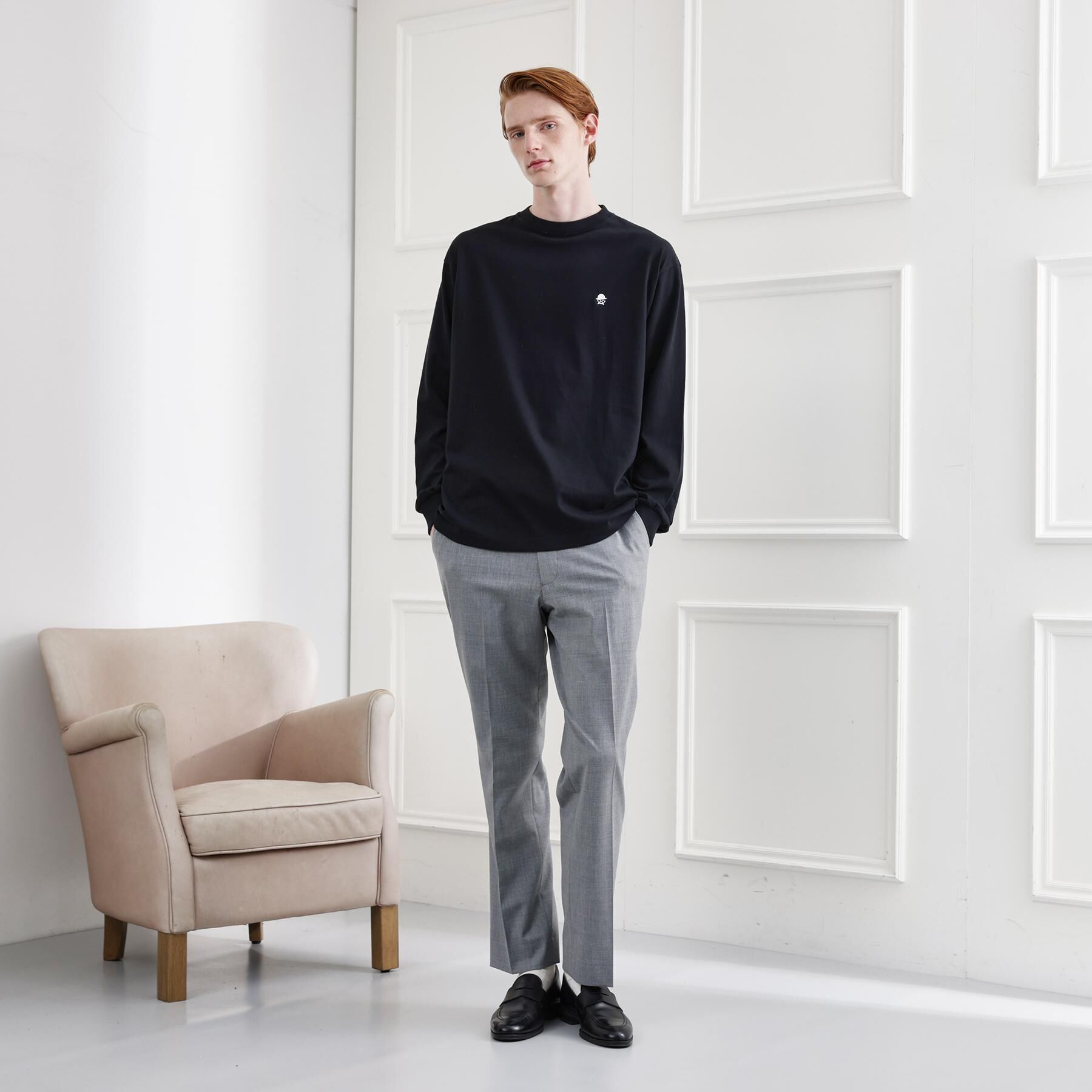 TAKEO KIKUCHI「【LIMITED】ワンポイント刺繍 長袖Tシャツ」|Tシャツ・カットソー|