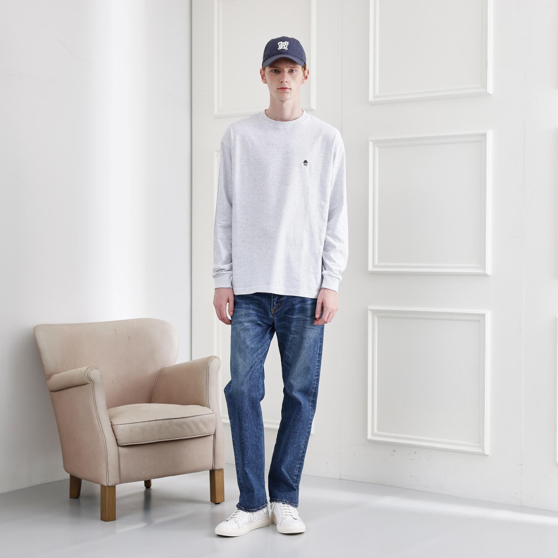 TAKEO KIKUCHI「【LIMITED】ワンポイント刺繍 長袖Tシャツ」|Tシャツ・カットソー|