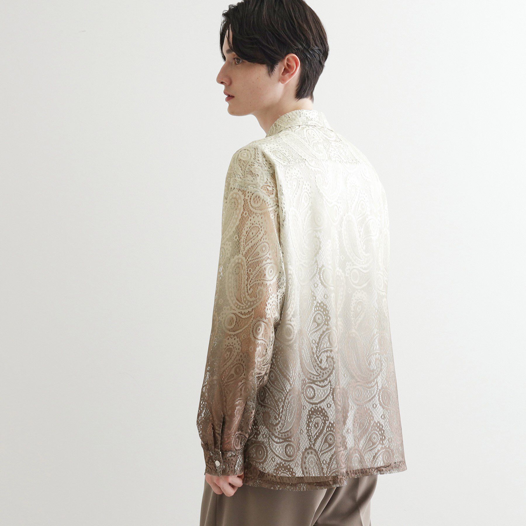 tk.TAKEO KIKUCHI「グラデペイズリーレースシャツ」|シャツ・ブラウス|
