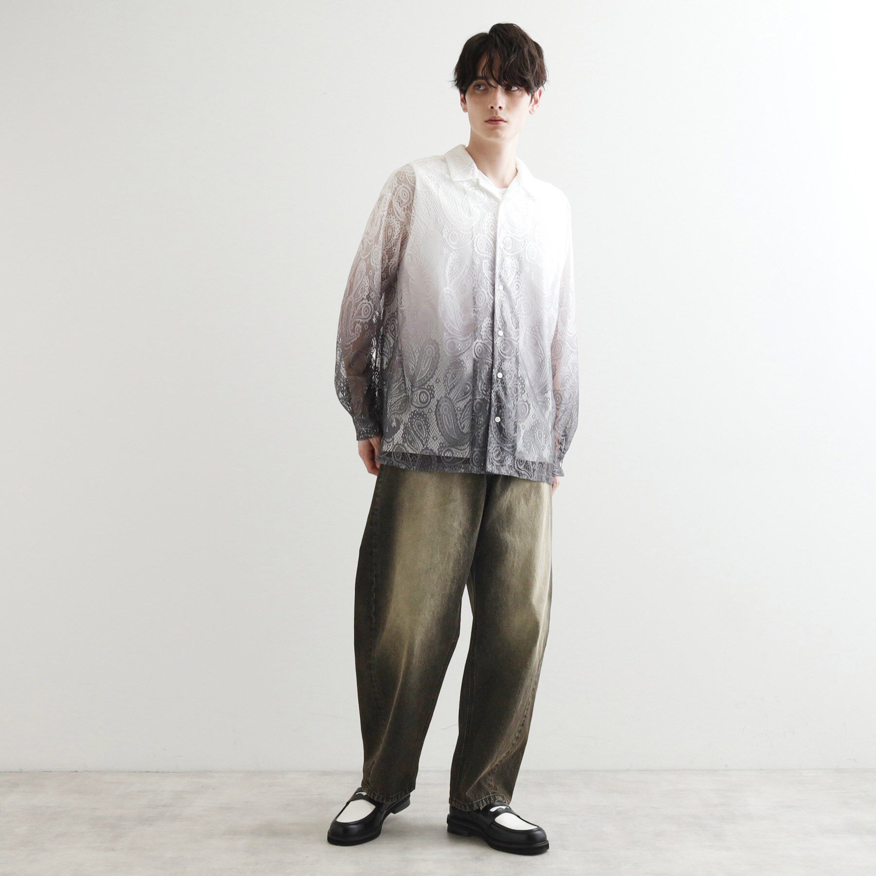 tk.TAKEO KIKUCHI「グラデペイズリーレースシャツ」|シャツ・ブラウス|