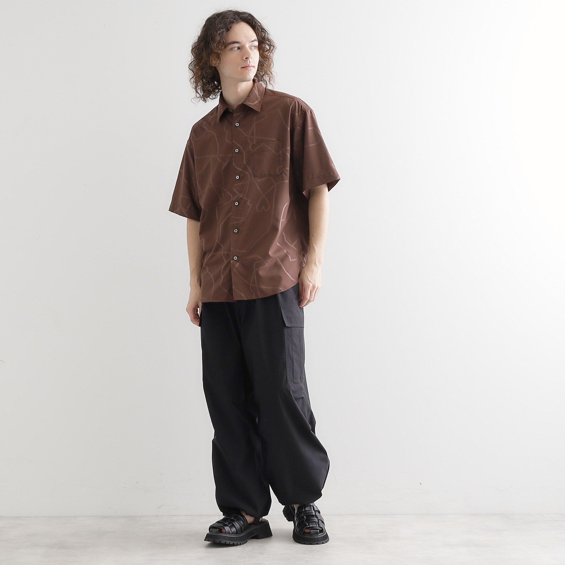 tk.TAKEO KIKUCHI「エンボスプリントシャツ」|シャツ・ブラウス|