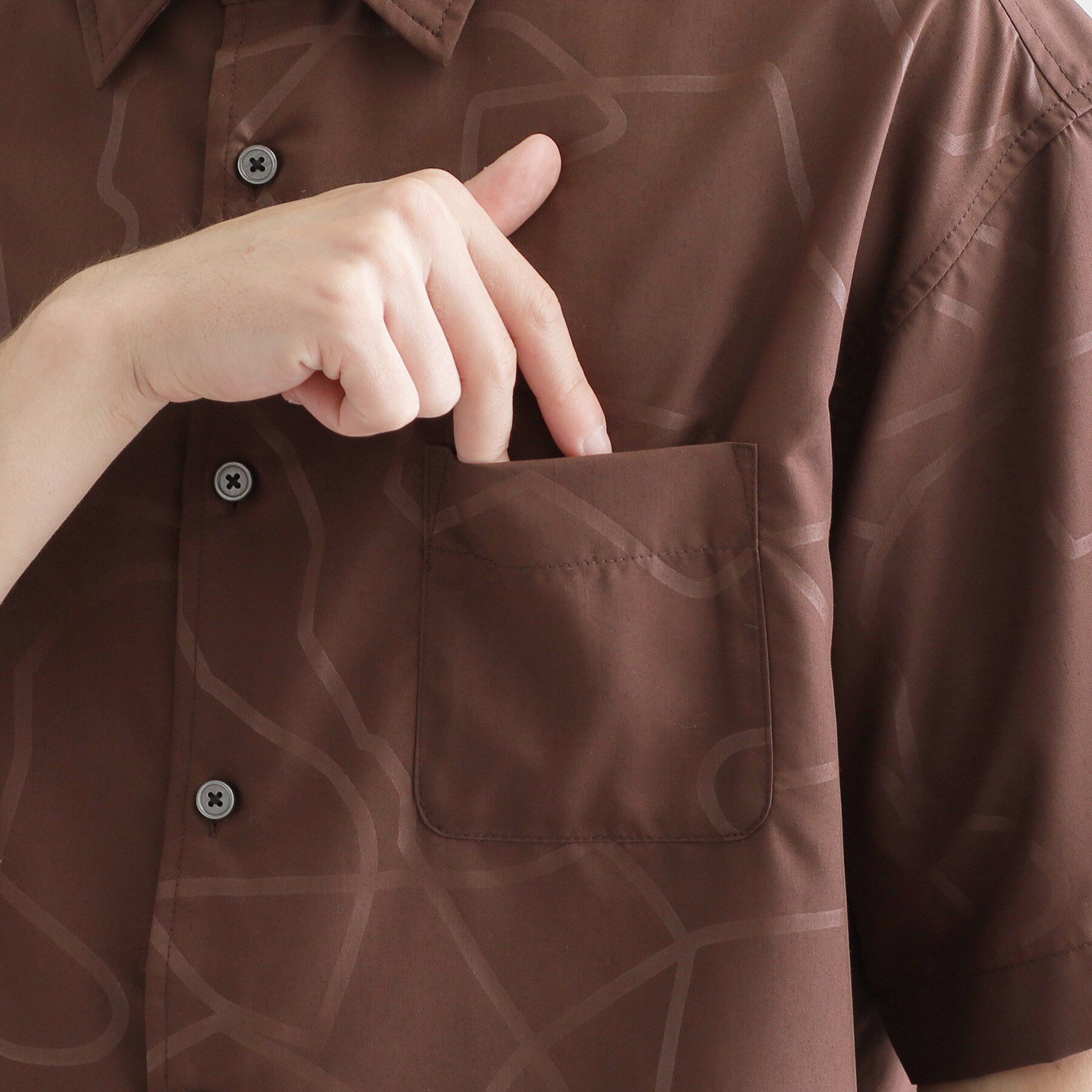 tk.TAKEO KIKUCHI「エンボスプリントシャツ」|シャツ・ブラウス|