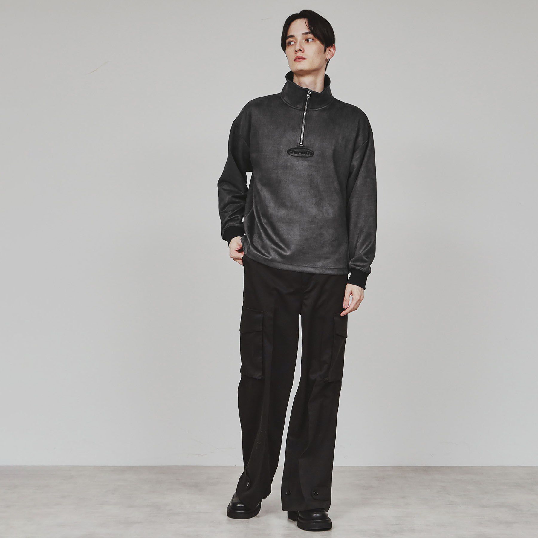 tk.TAKEO KIKUCHI「ポンチスエードハーフジップ」|Tシャツ・カットソー|