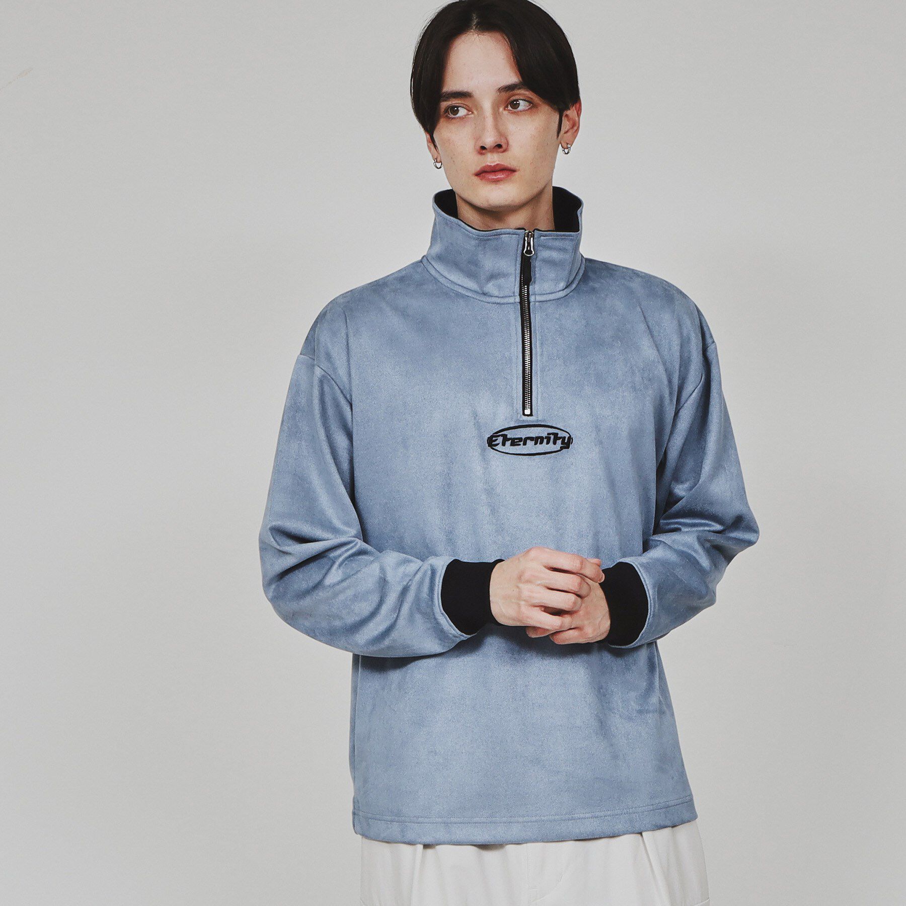 tk.TAKEO KIKUCHI「ポンチスエードハーフジップ」|Tシャツ・カットソー|