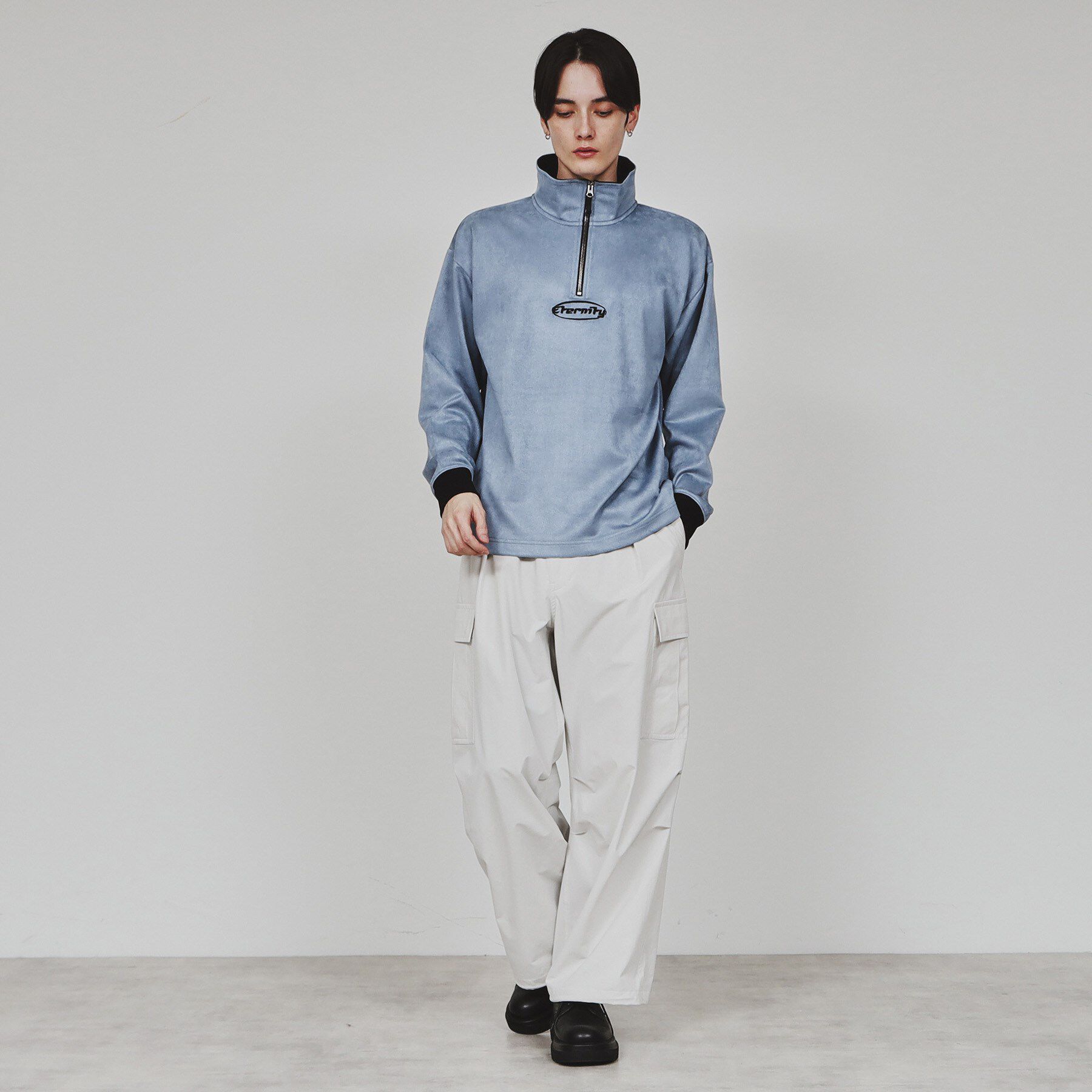 tk.TAKEO KIKUCHI「ポンチスエードハーフジップ」|Tシャツ・カットソー|