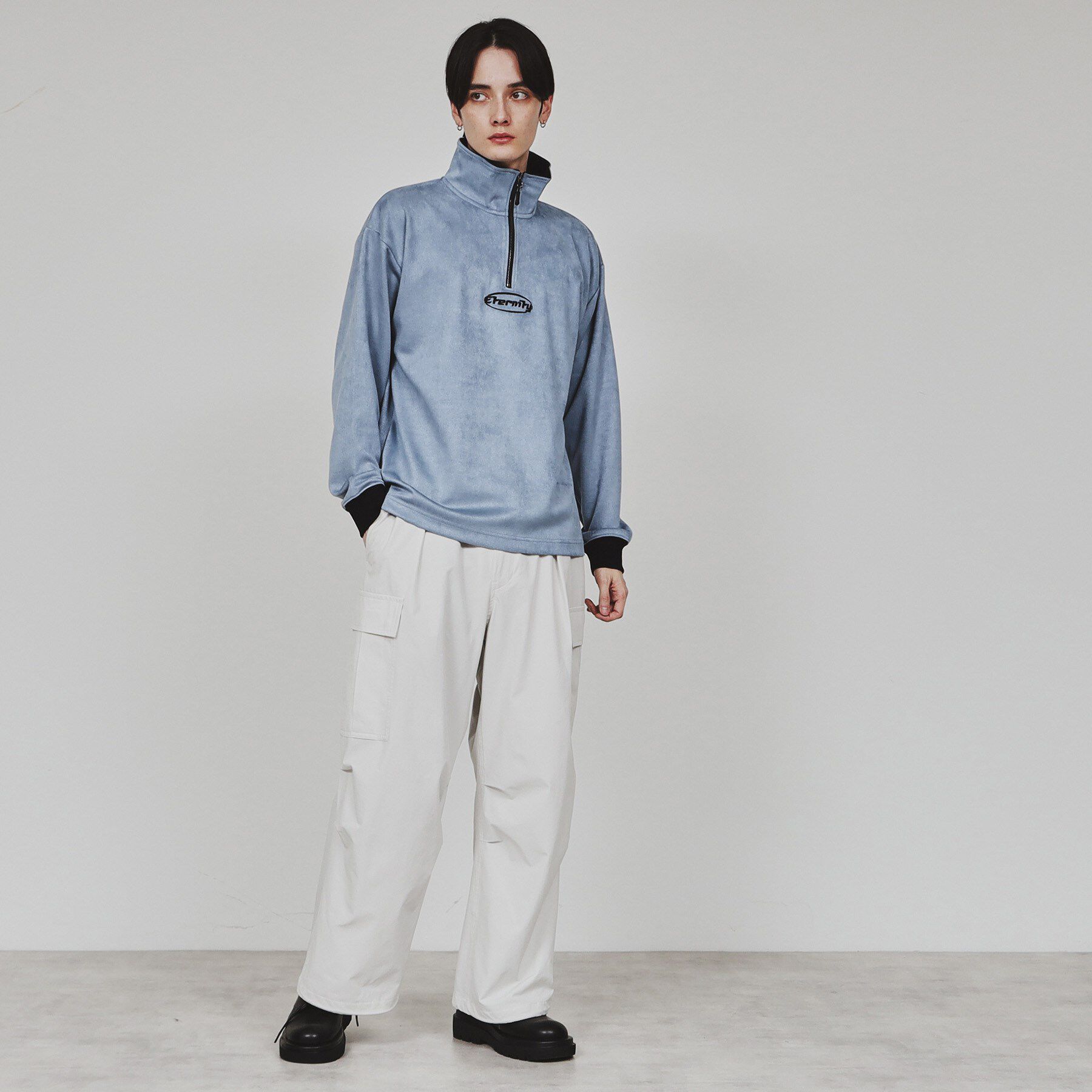 tk.TAKEO KIKUCHI「ポンチスエードハーフジップ」|Tシャツ・カットソー|