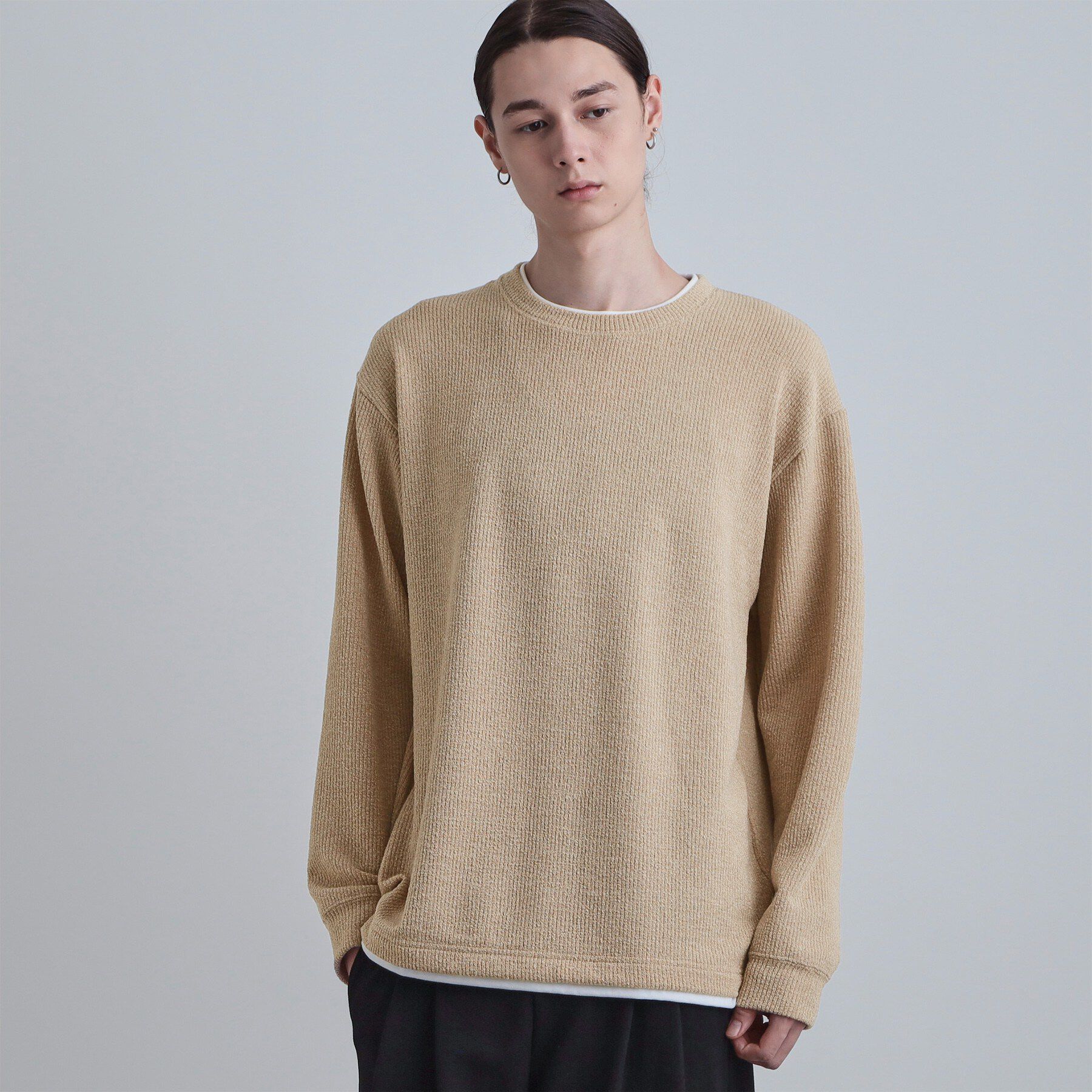 tk.TAKEO KIKUCHI「ブークレプルオーバー」|Tシャツ・カットソー|ベージュ(052)