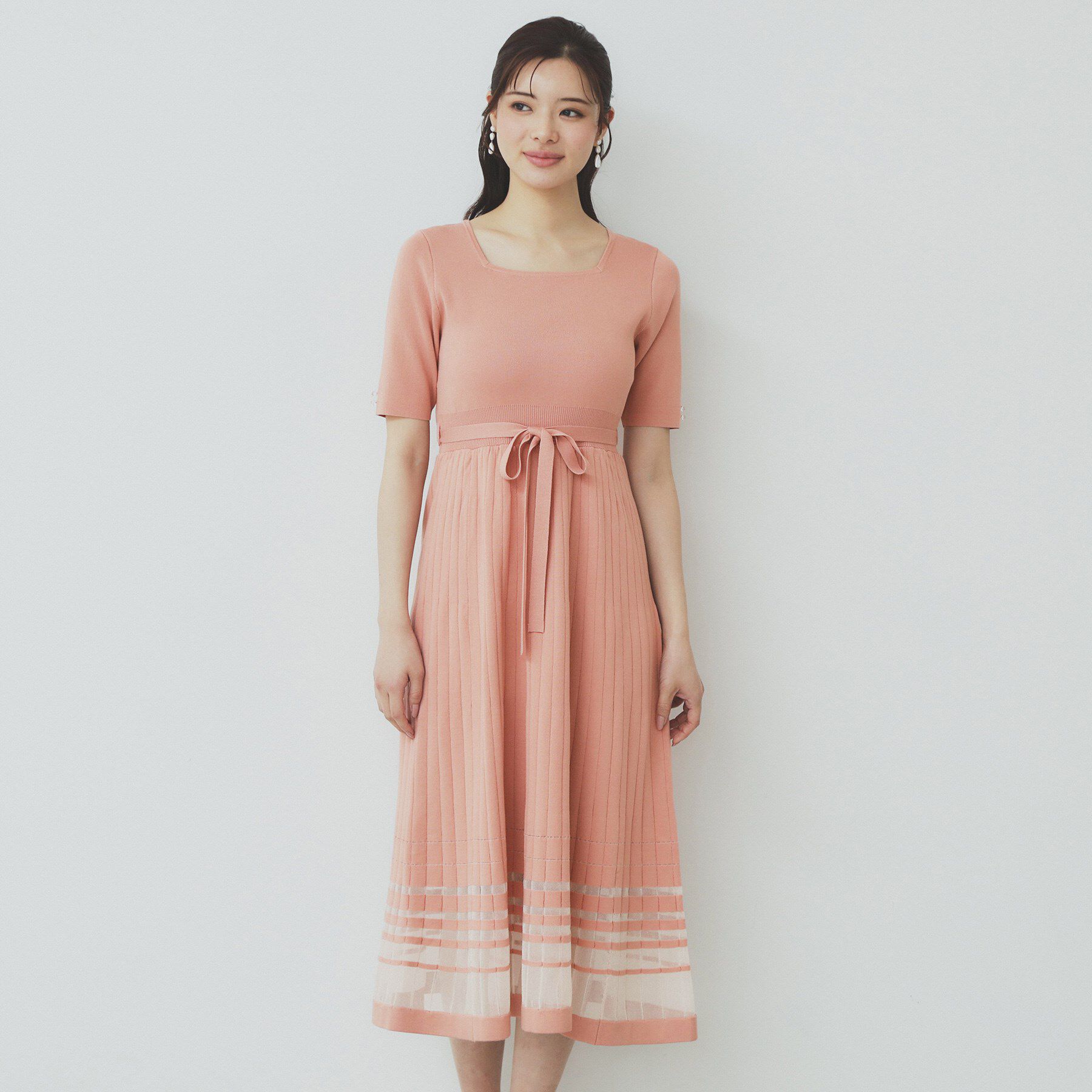 index「シアーラインニットワンピース【UV/洗濯機洗い可】」|ワンピース|