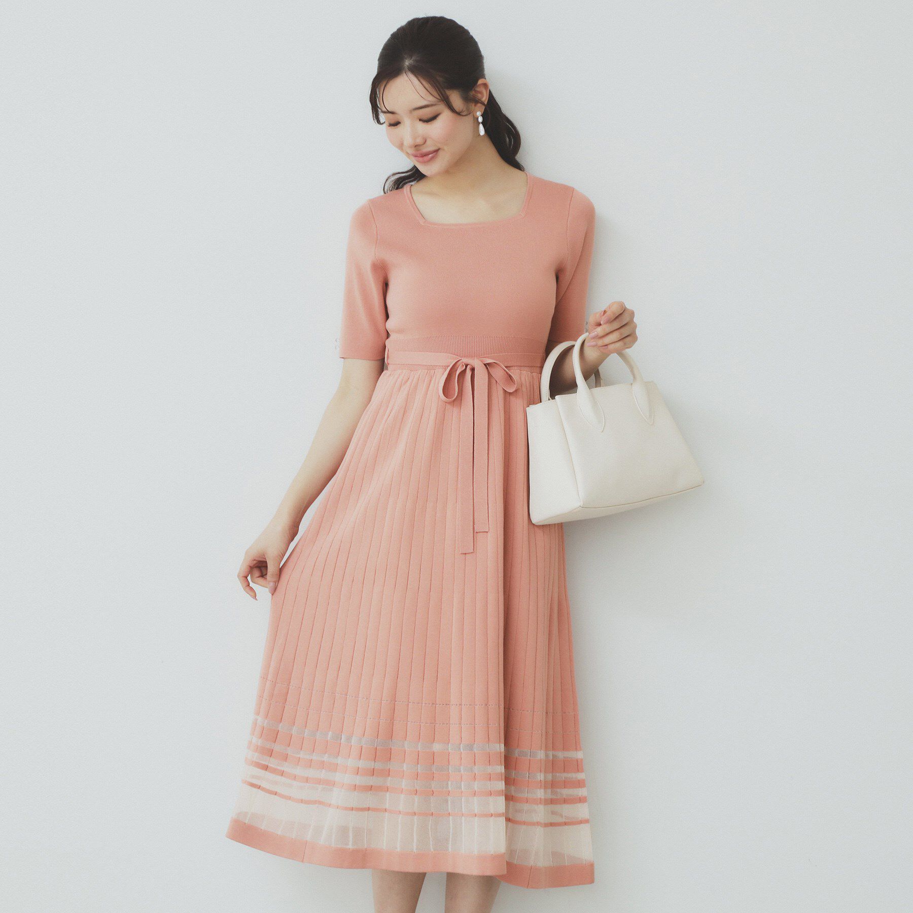 index「シアーラインニットワンピース【UV/洗濯機洗い可】」|ワンピース|