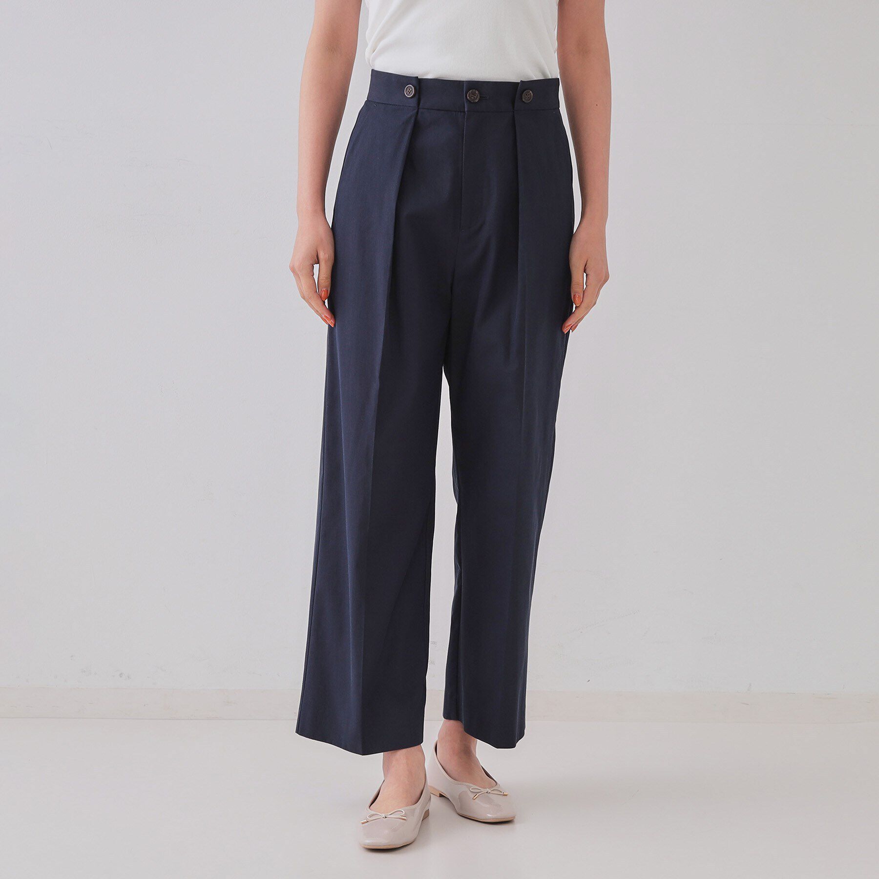 OPAQUE.CLIP「シャンブレーチノワイドパンツ【洗濯機洗い可】」|その他|