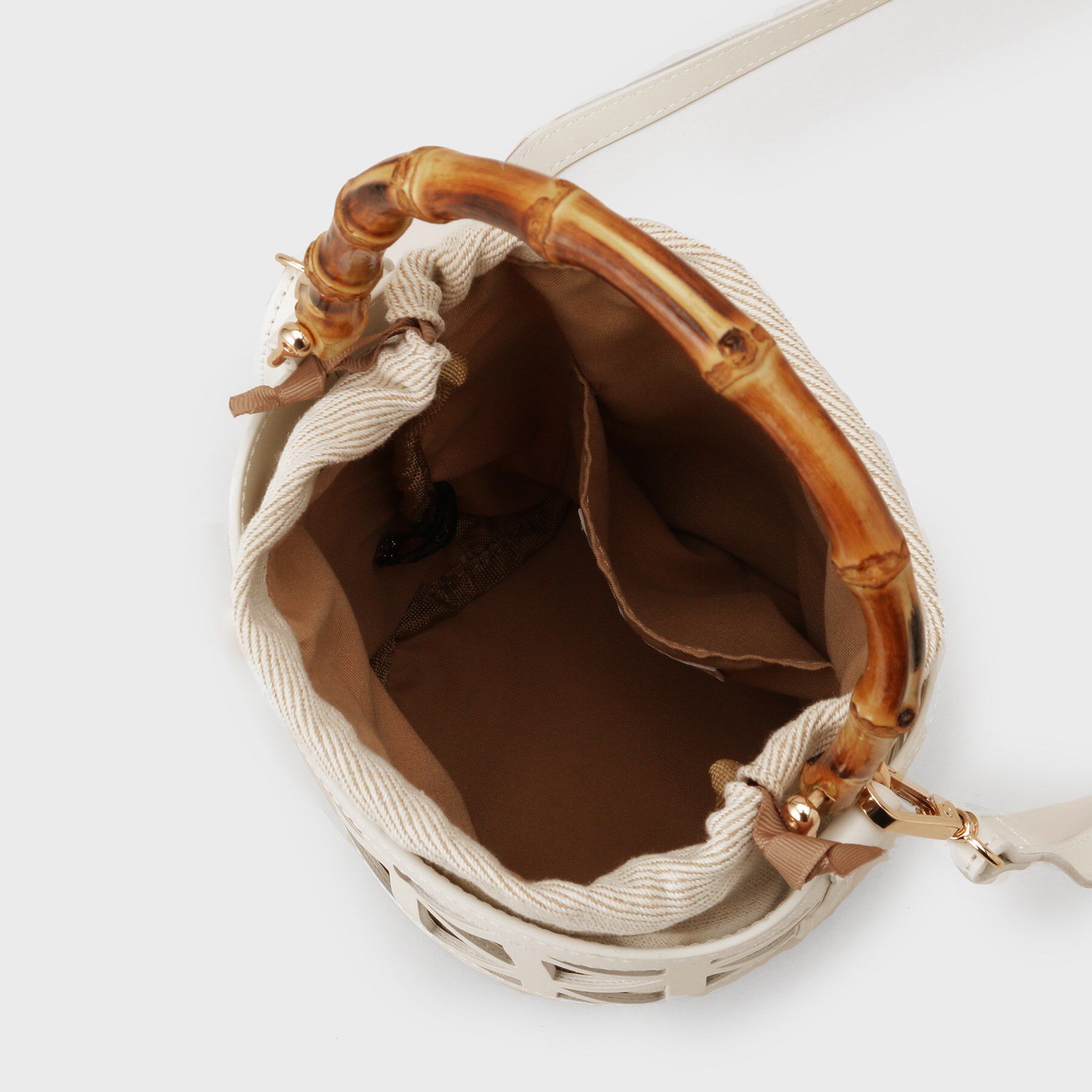 OPAQUE.CLIP「【2WAY】バンブーハンドルデザインショルダーバッグ」|ハンドバッグ|