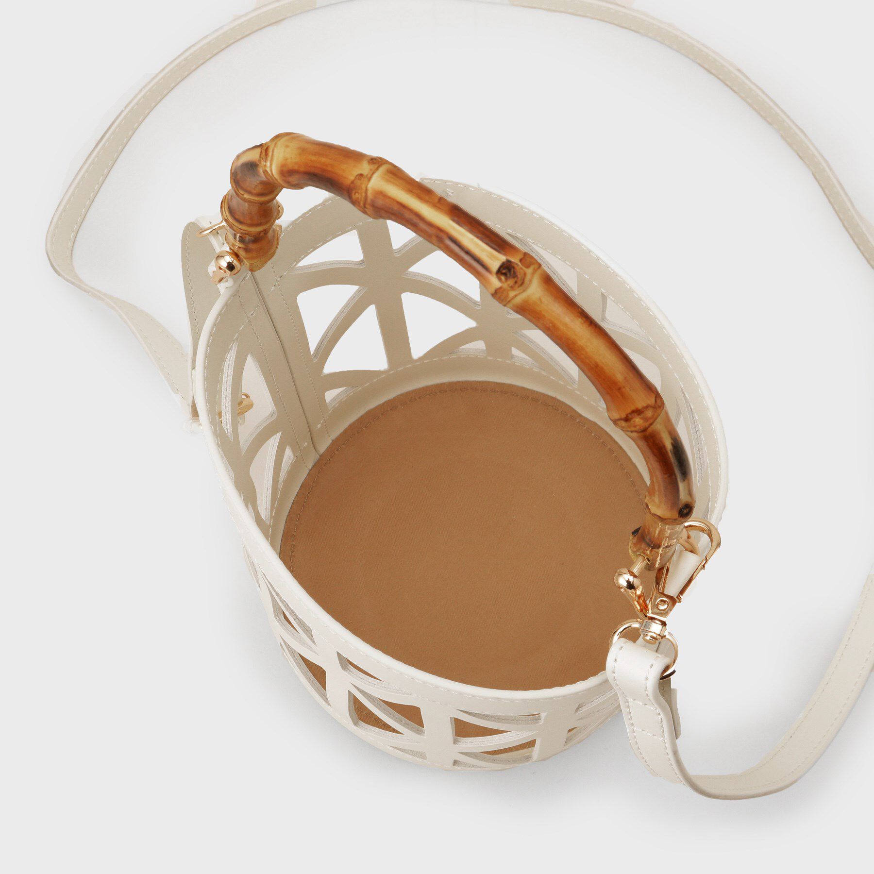 OPAQUE.CLIP「【2WAY】バンブーハンドルデザインショルダーバッグ」|ハンドバッグ|