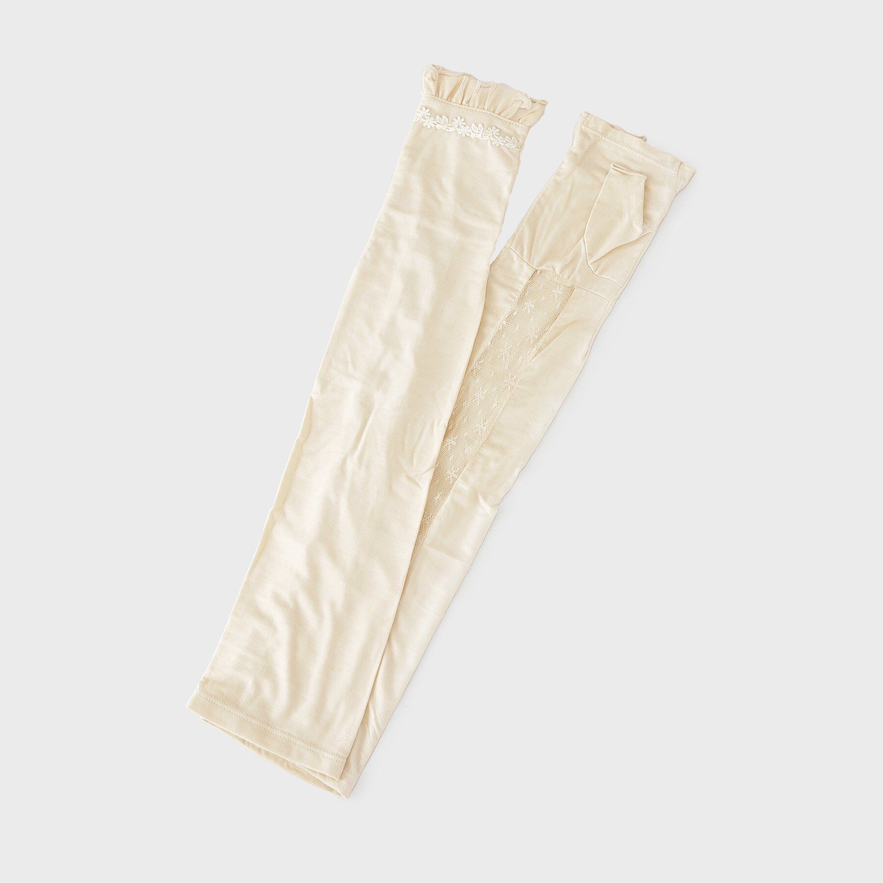 OPAQUE.CLIP「【UVケア/接触冷感】裾フリルアームカバー」|手袋|ベージュ(052)